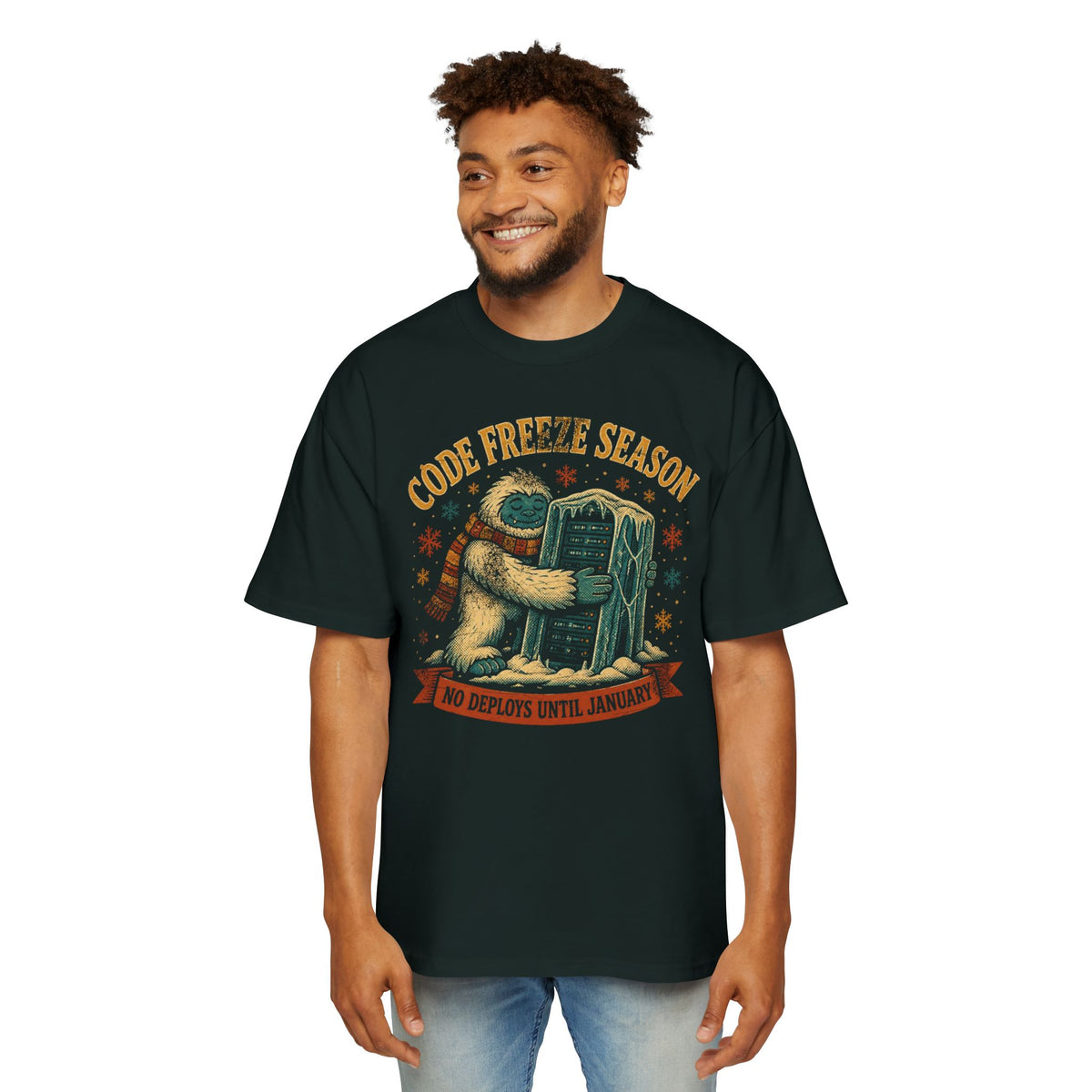 Code Freeze Season, No Deploys Until January Oversized Tee