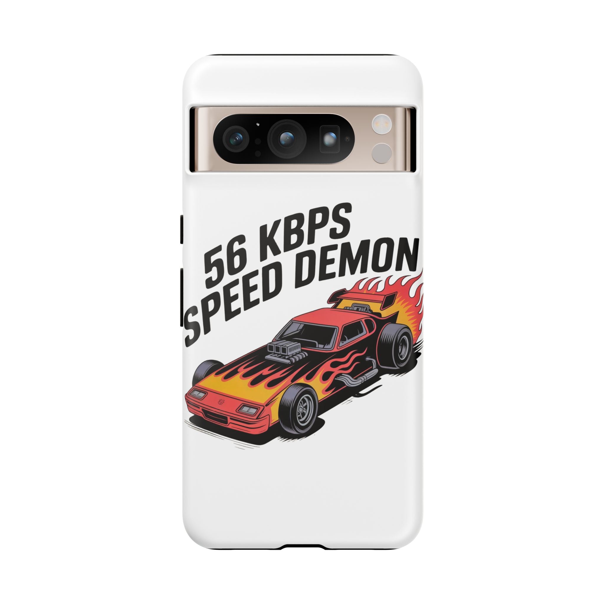 56 Kbps Speed Demon Black- Impact-Resistant Phone Case