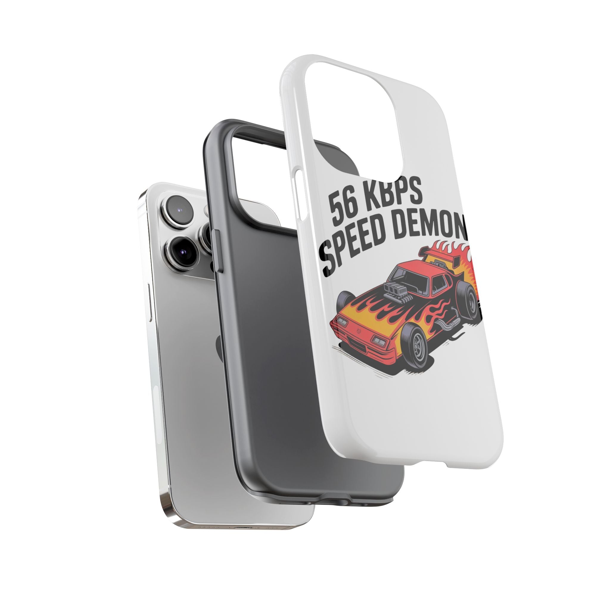 56 Kbps Speed Demon Black- Impact-Resistant Phone Case