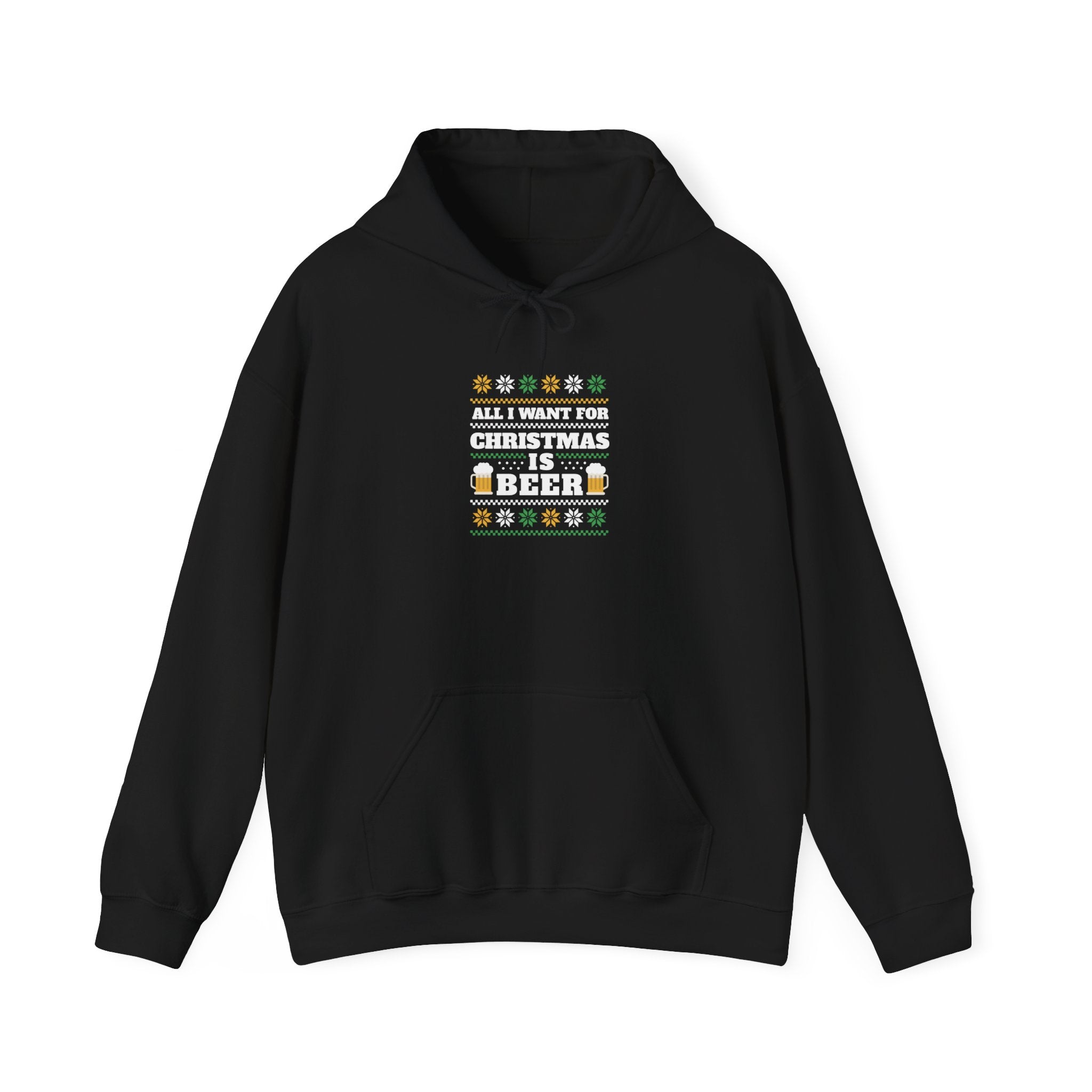 Beer Ugly Sweater - Hooded Sweatshirt