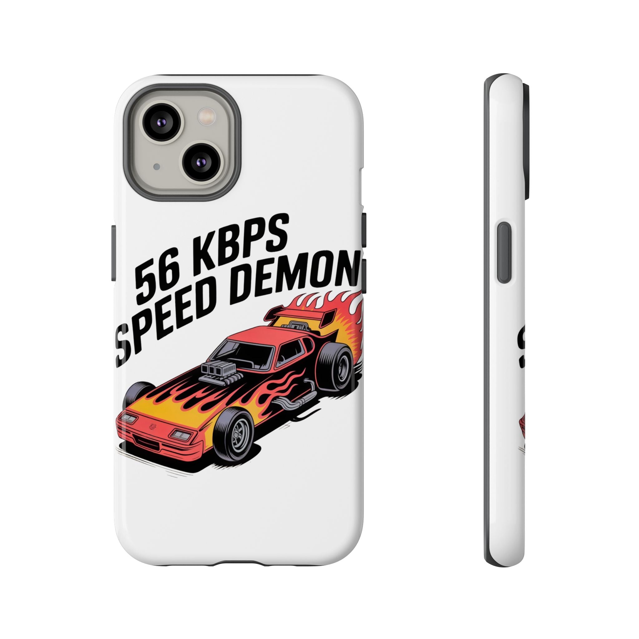 56 Kbps Speed Demon Black- Impact-Resistant Phone Case
