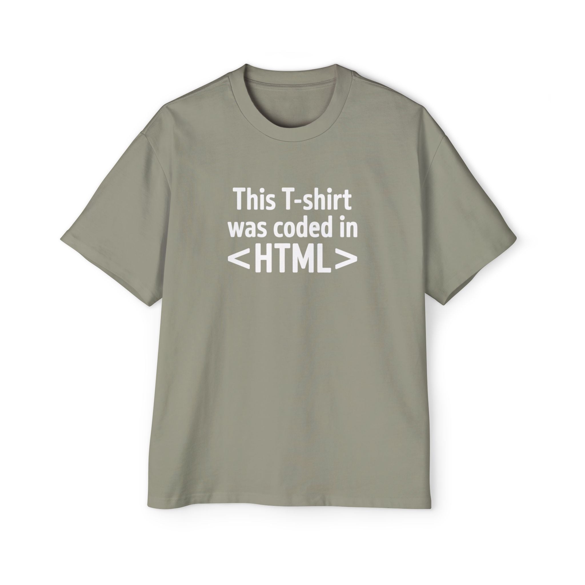 Copy of This t-shirt was coded in HTML White - Heavy Oversized Tee