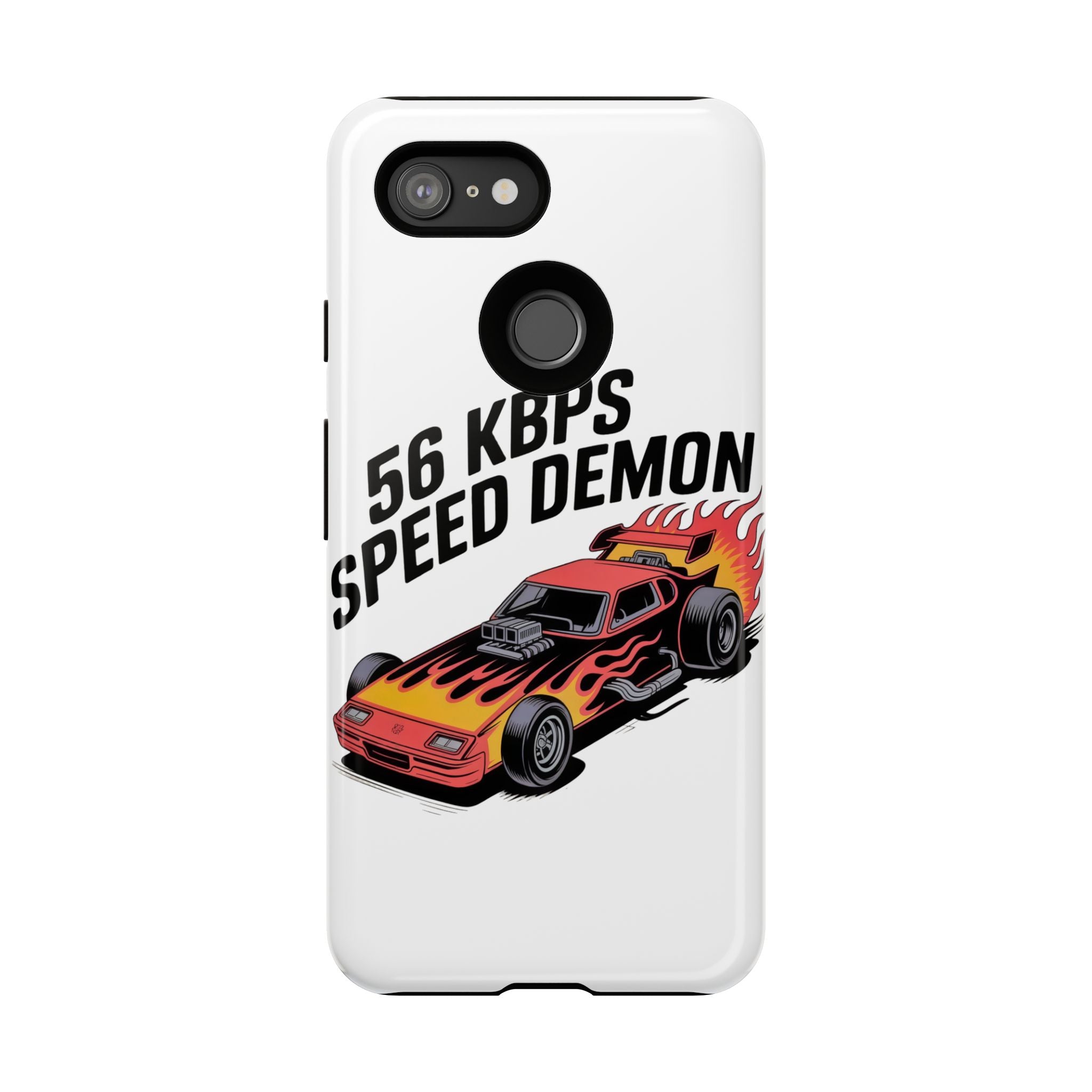 56 Kbps Speed Demon Black- Impact-Resistant Phone Case