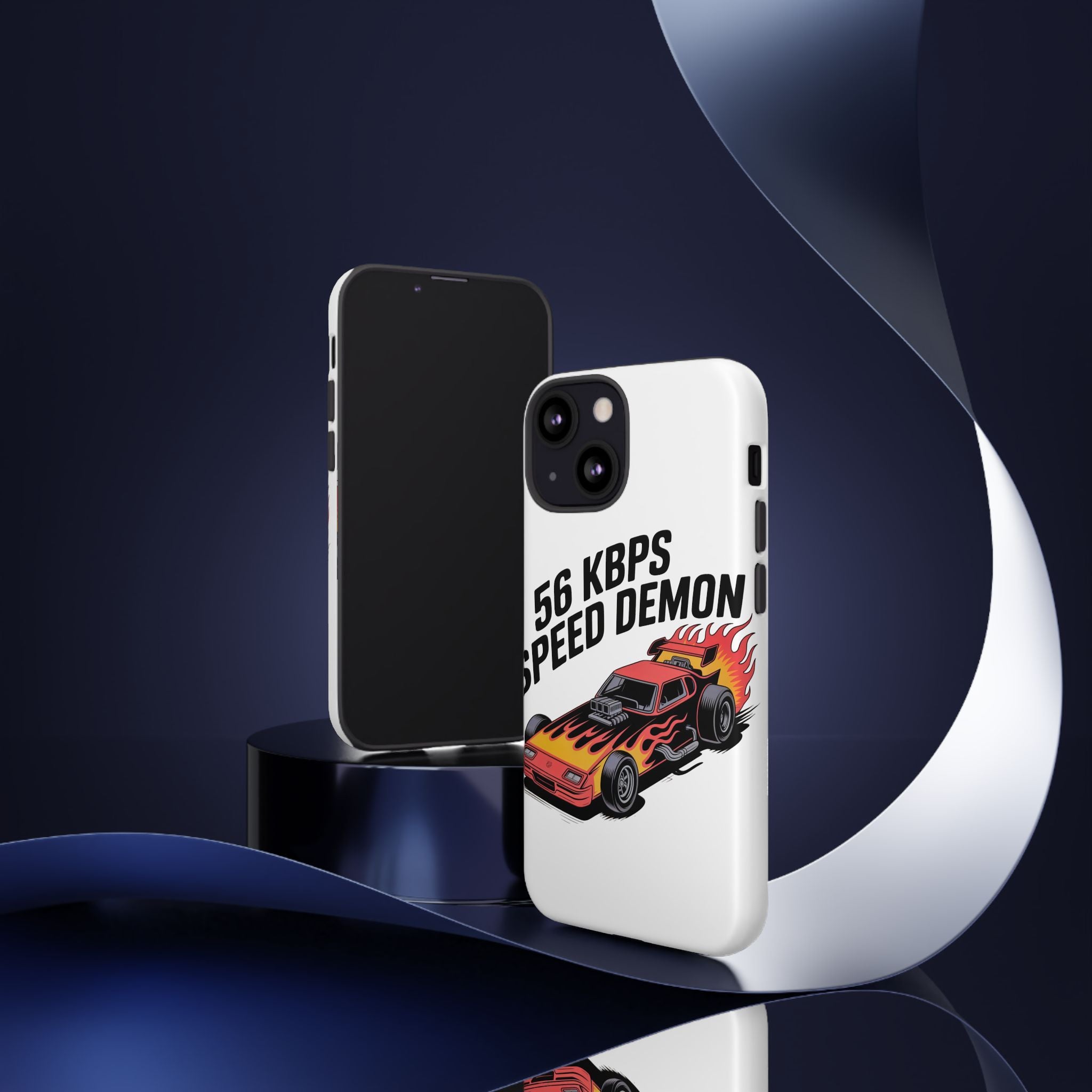 56 Kbps Speed Demon Black- Impact-Resistant Phone Case
