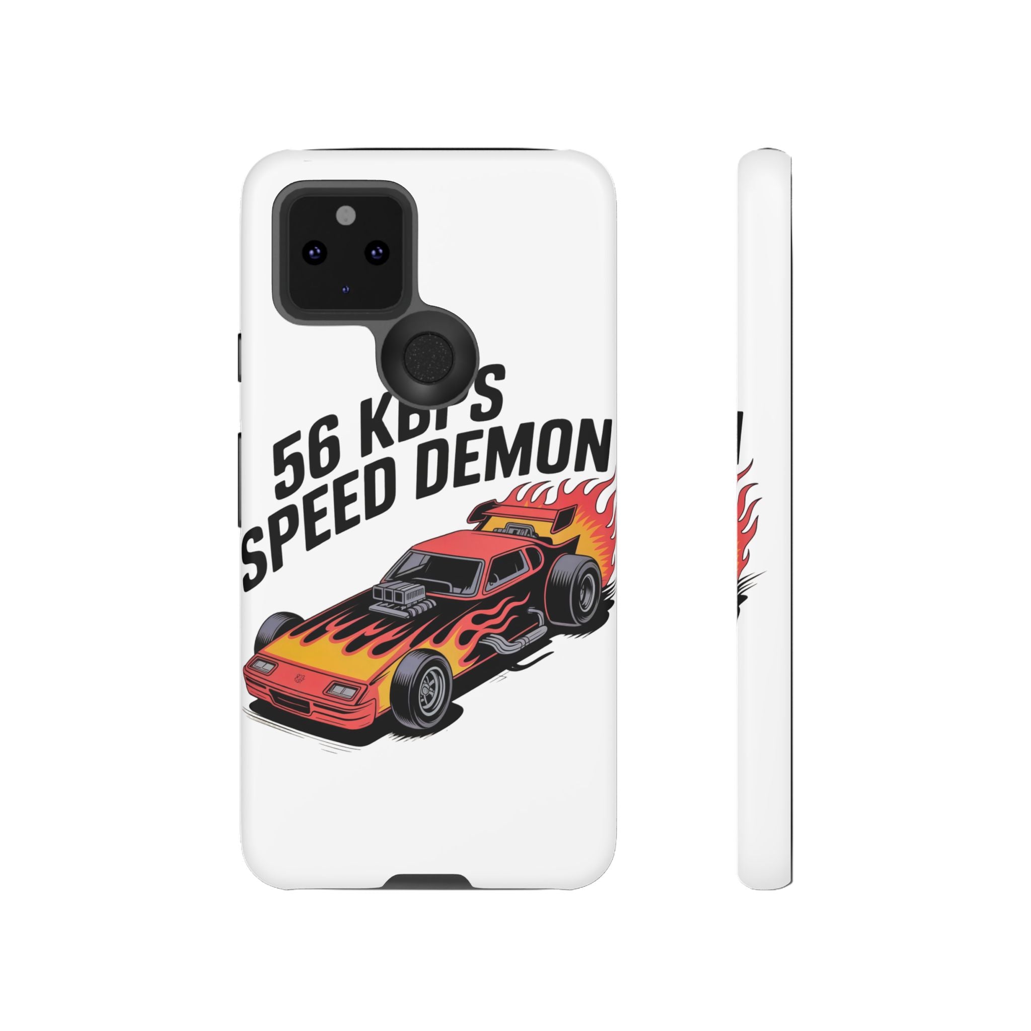 56 Kbps Speed Demon Black- Impact-Resistant Phone Case