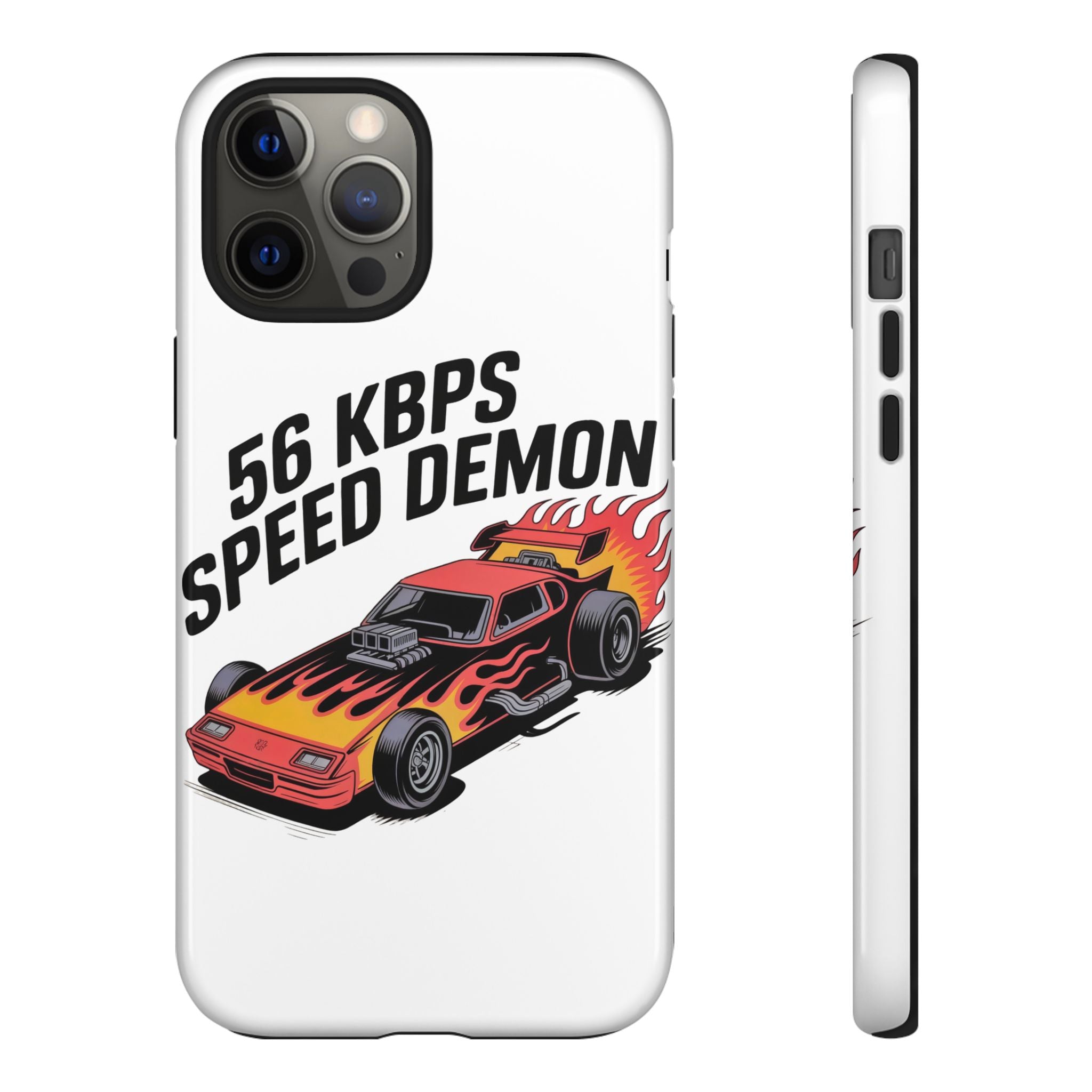 56 Kbps Speed Demon Black- Impact-Resistant Phone Case