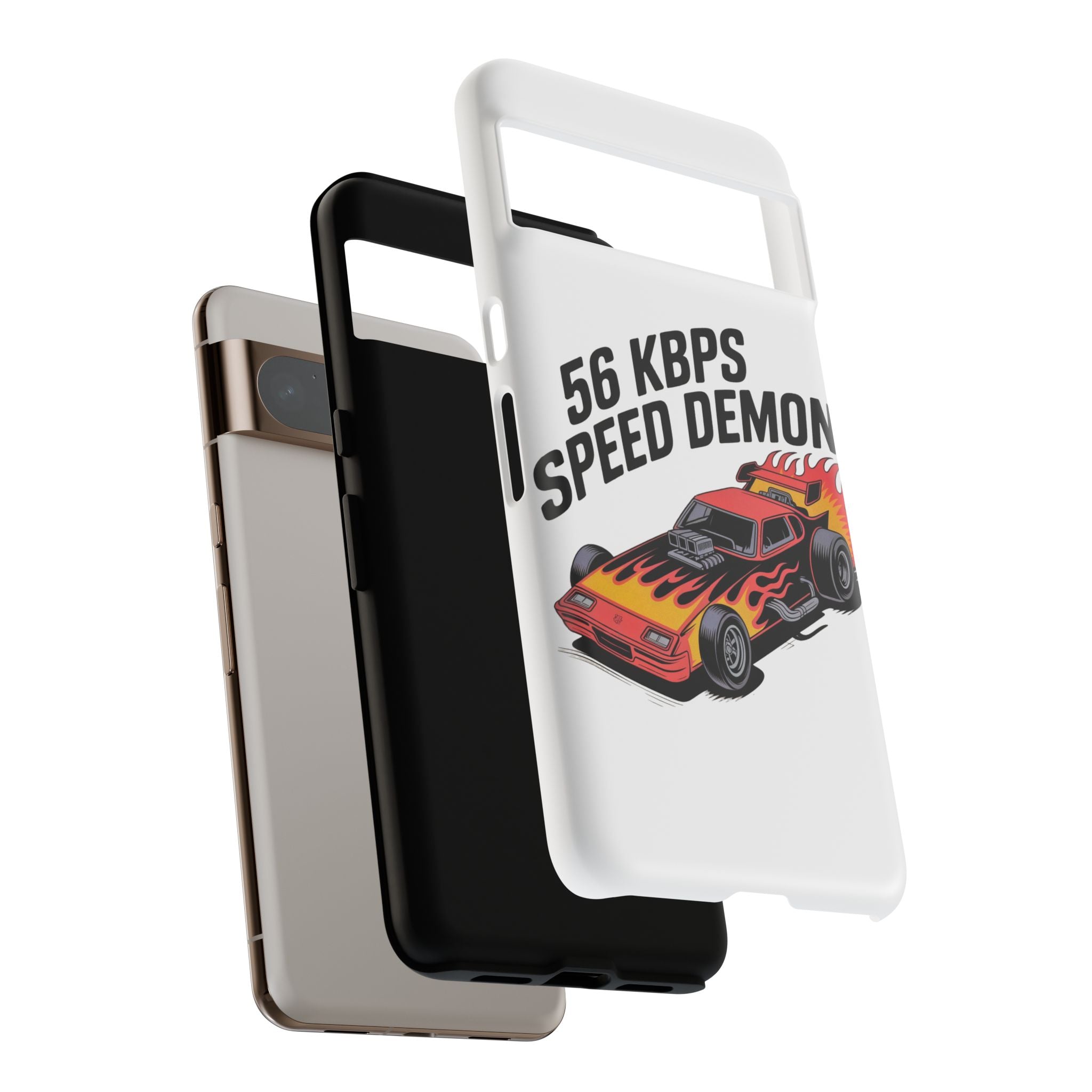 56 Kbps Speed Demon Black- Impact-Resistant Phone Case
