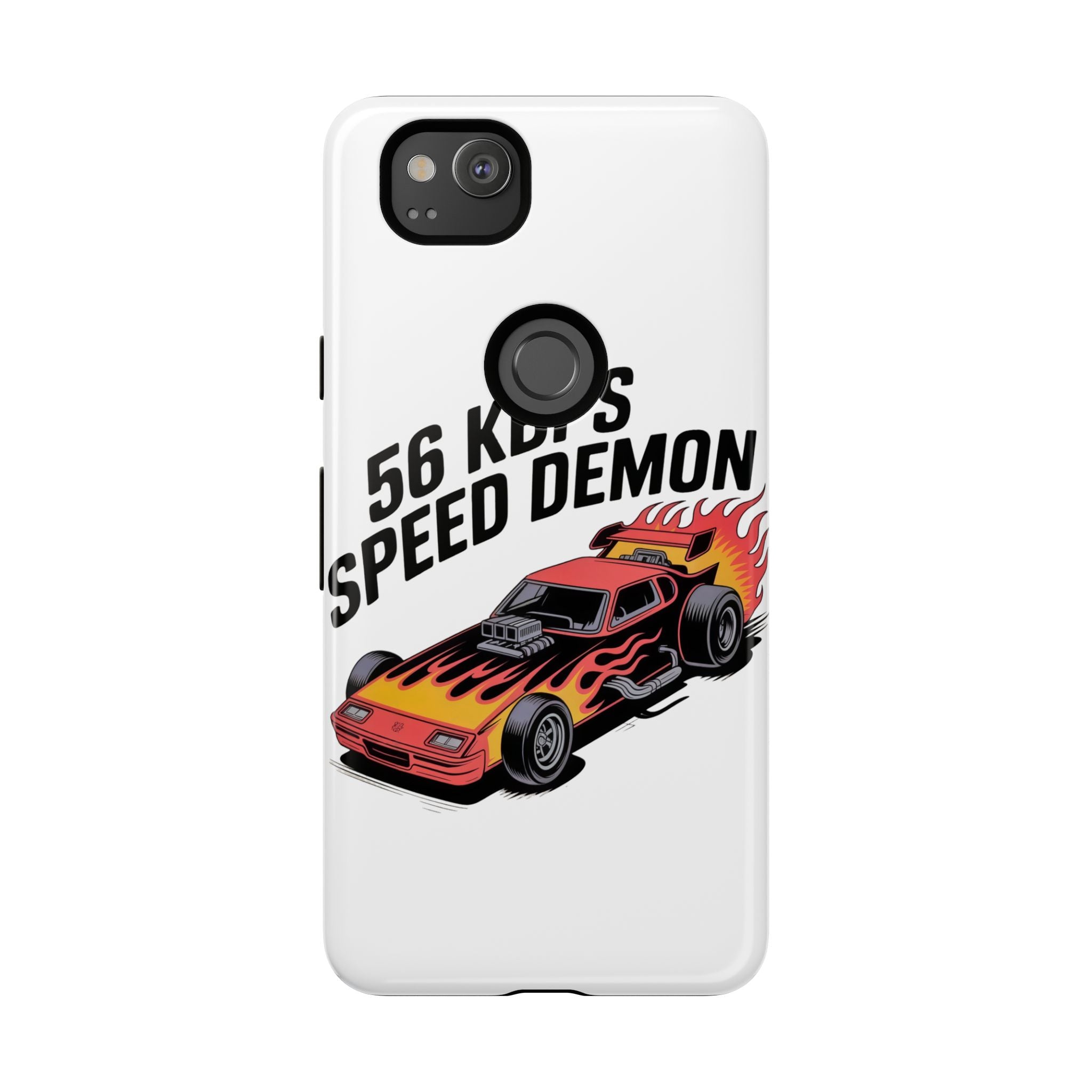56 Kbps Speed Demon Black- Impact-Resistant Phone Case