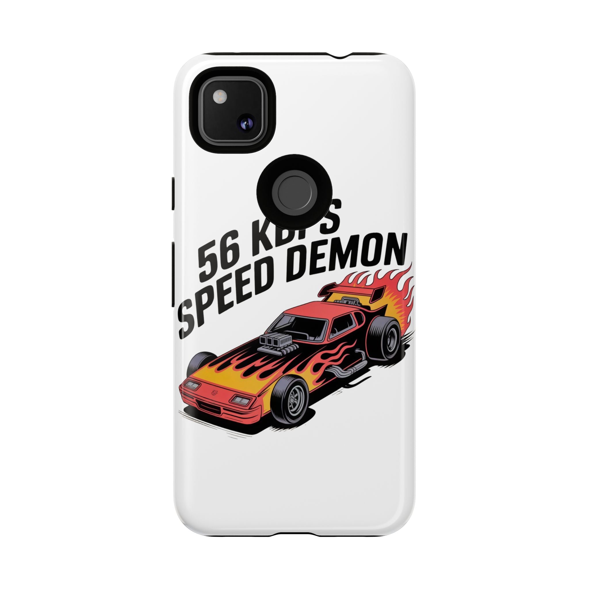 56 Kbps Speed Demon Black- Impact-Resistant Phone Case