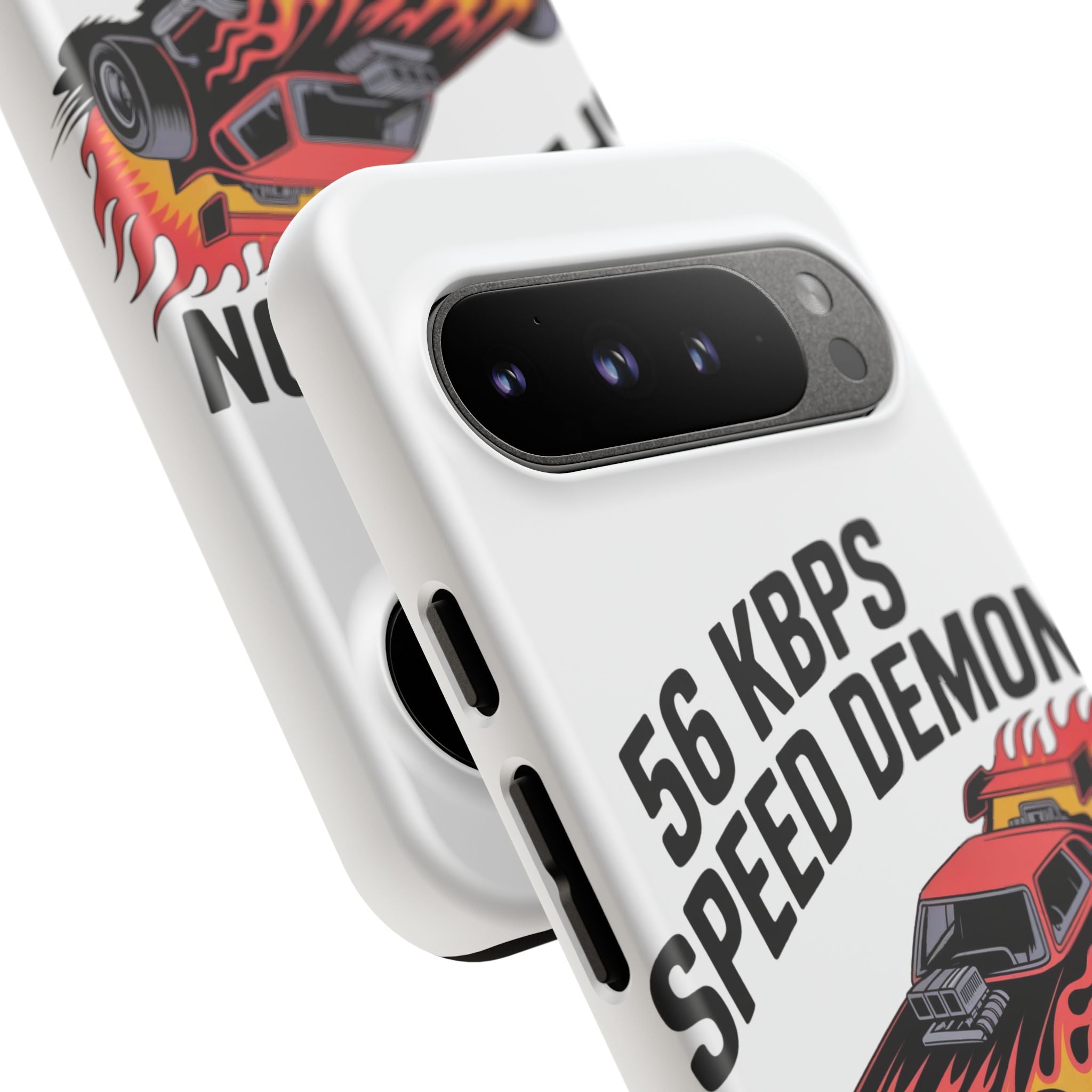 56 Kbps Speed Demon Black- Impact-Resistant Phone Case