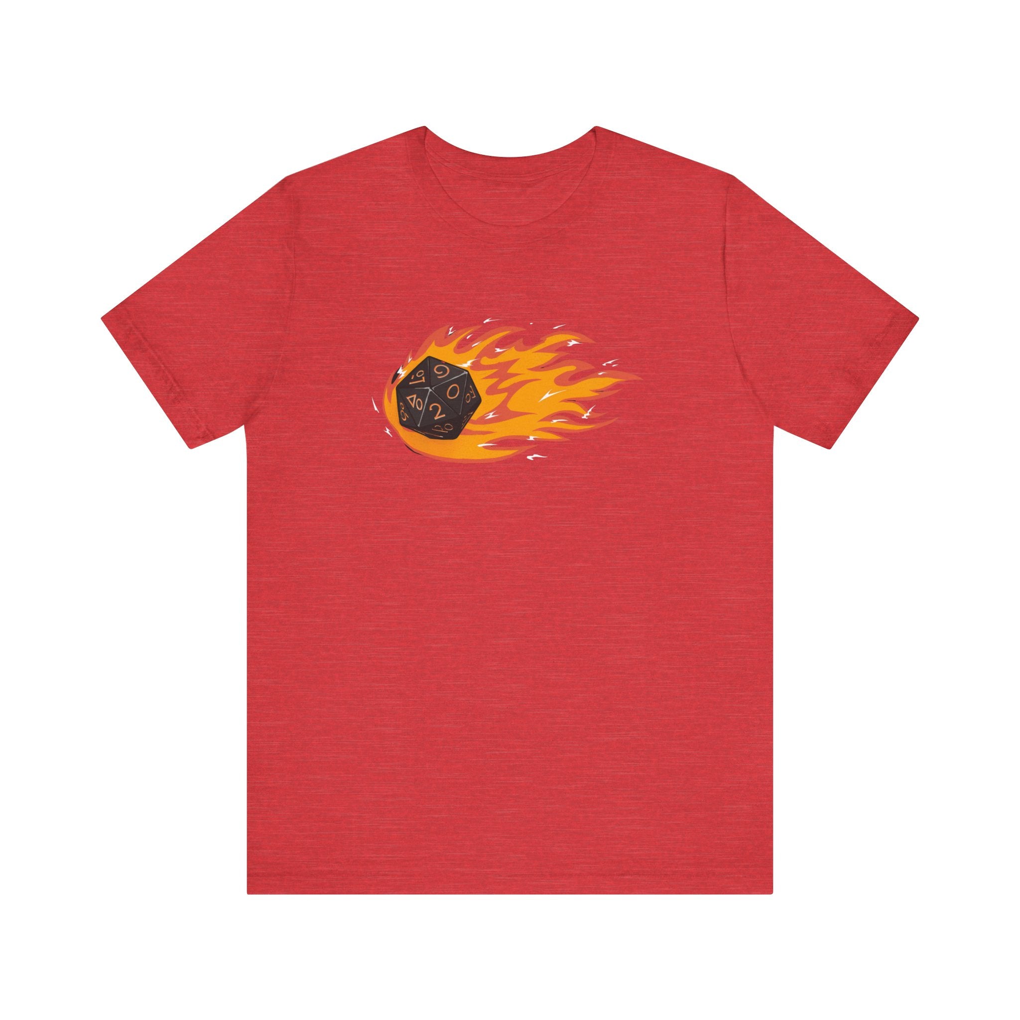 Polyhedral Dice On Fire - T-Shirt