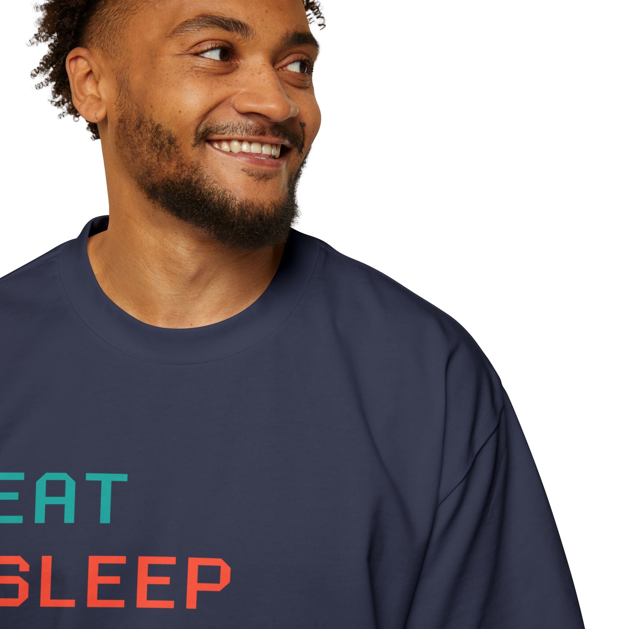 EAT SLEEP VIBE CODING REPEAT - Heavy Oversized Tee