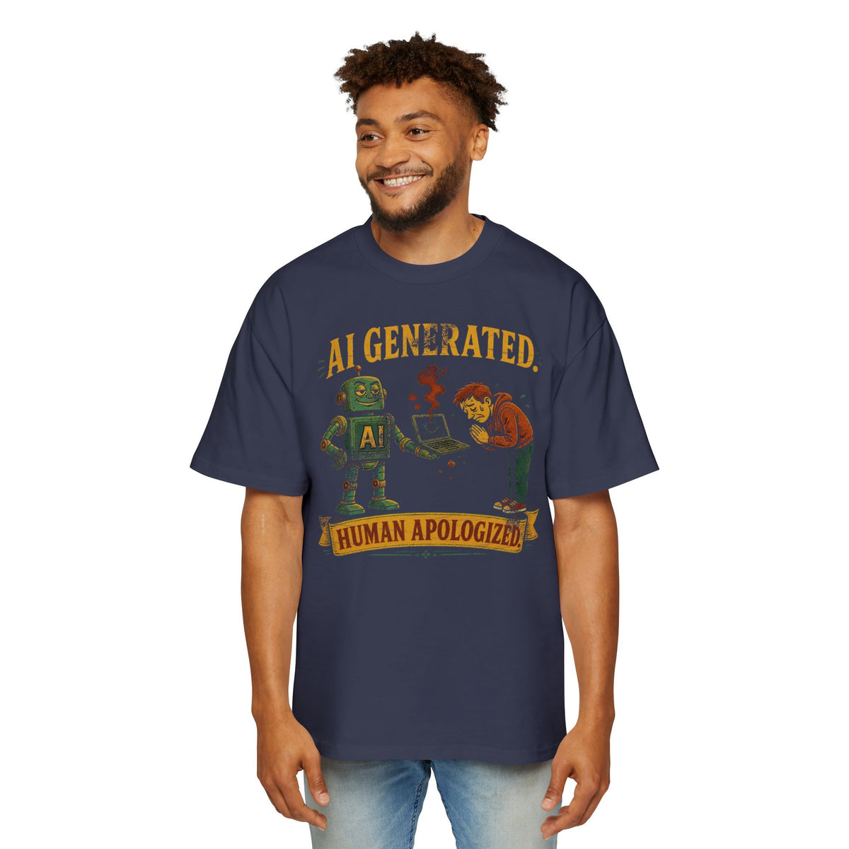 AI Generated, Human Apologized Oversized Tee