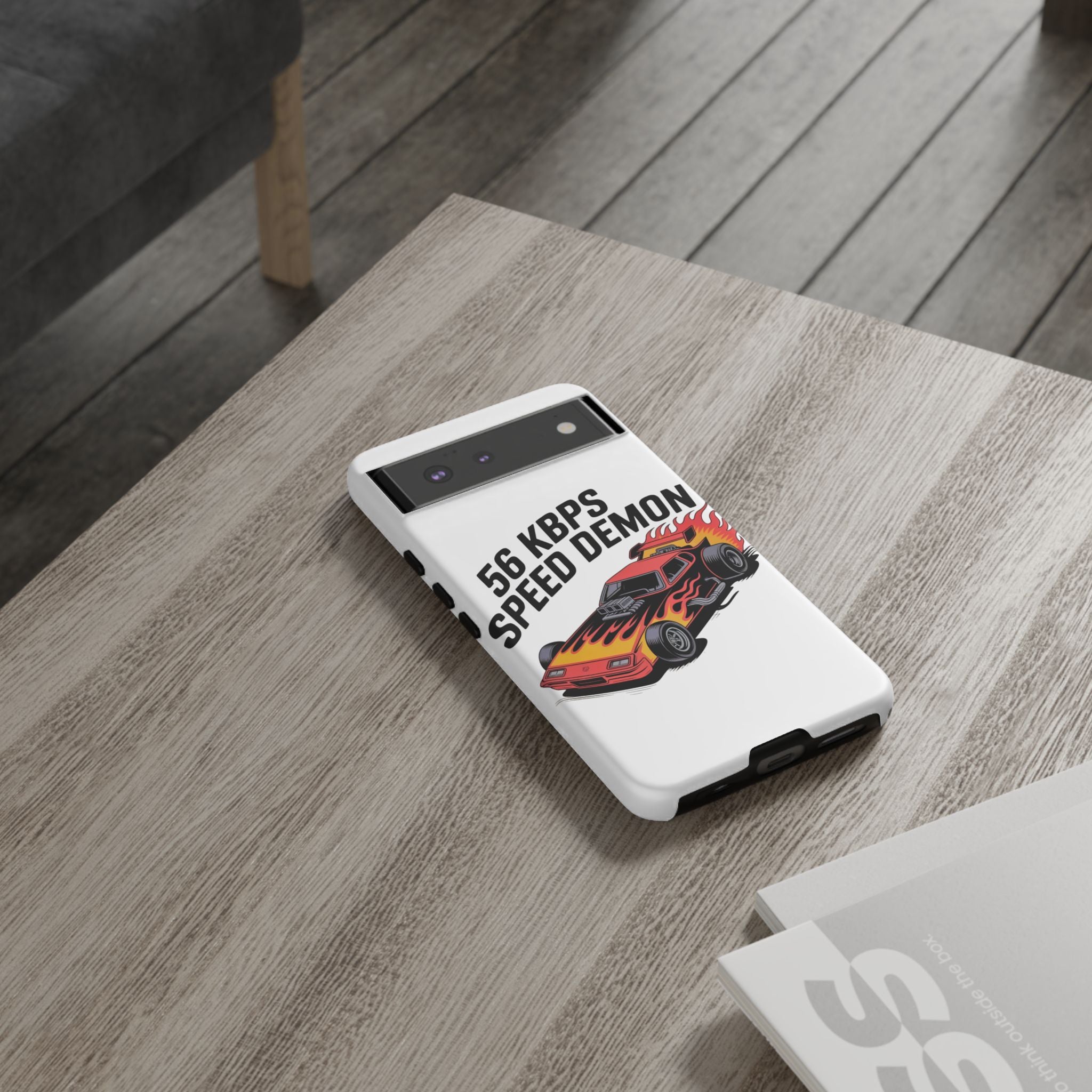 56 Kbps Speed Demon Black- Impact-Resistant Phone Case