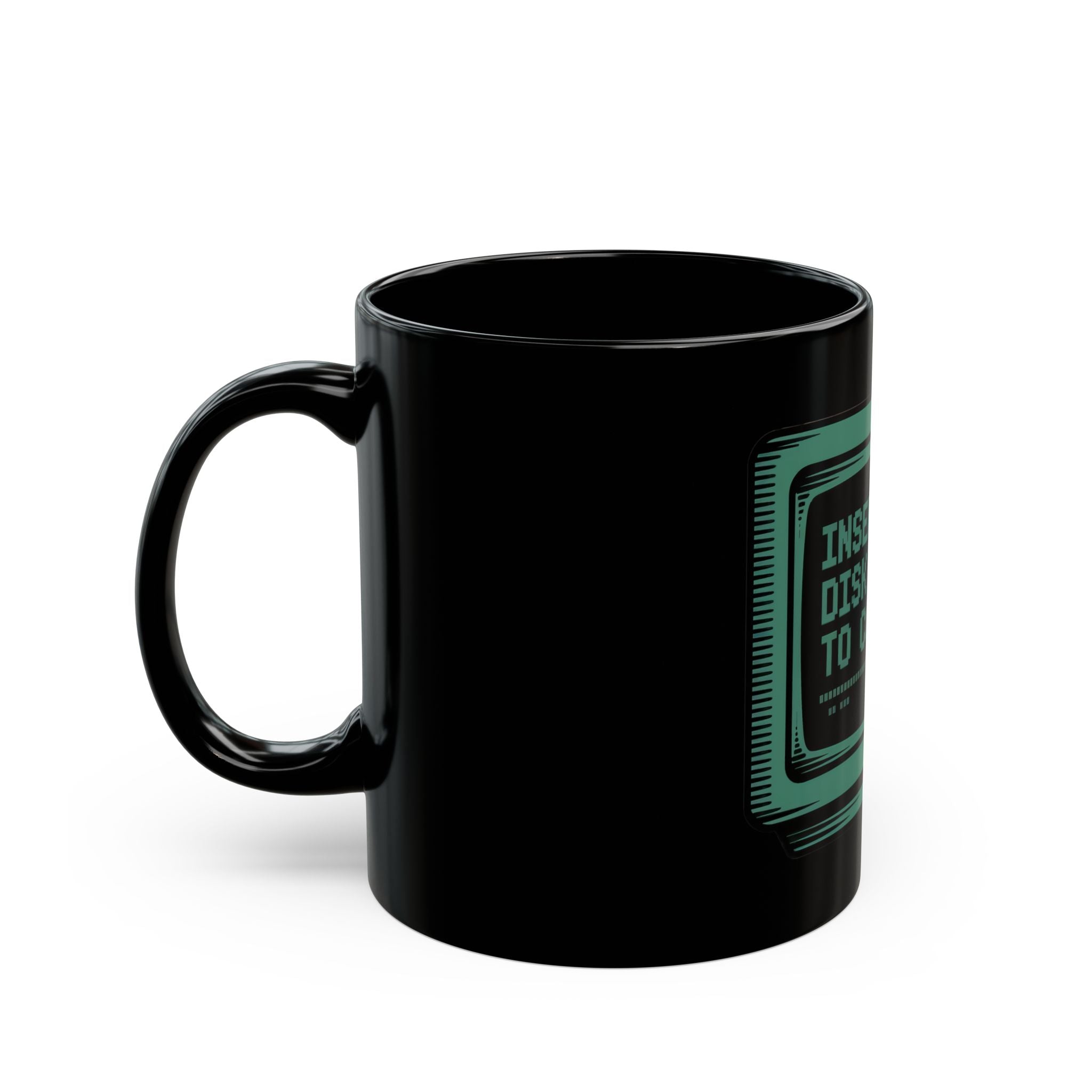 Insert Disk A to Continue - Black Mug