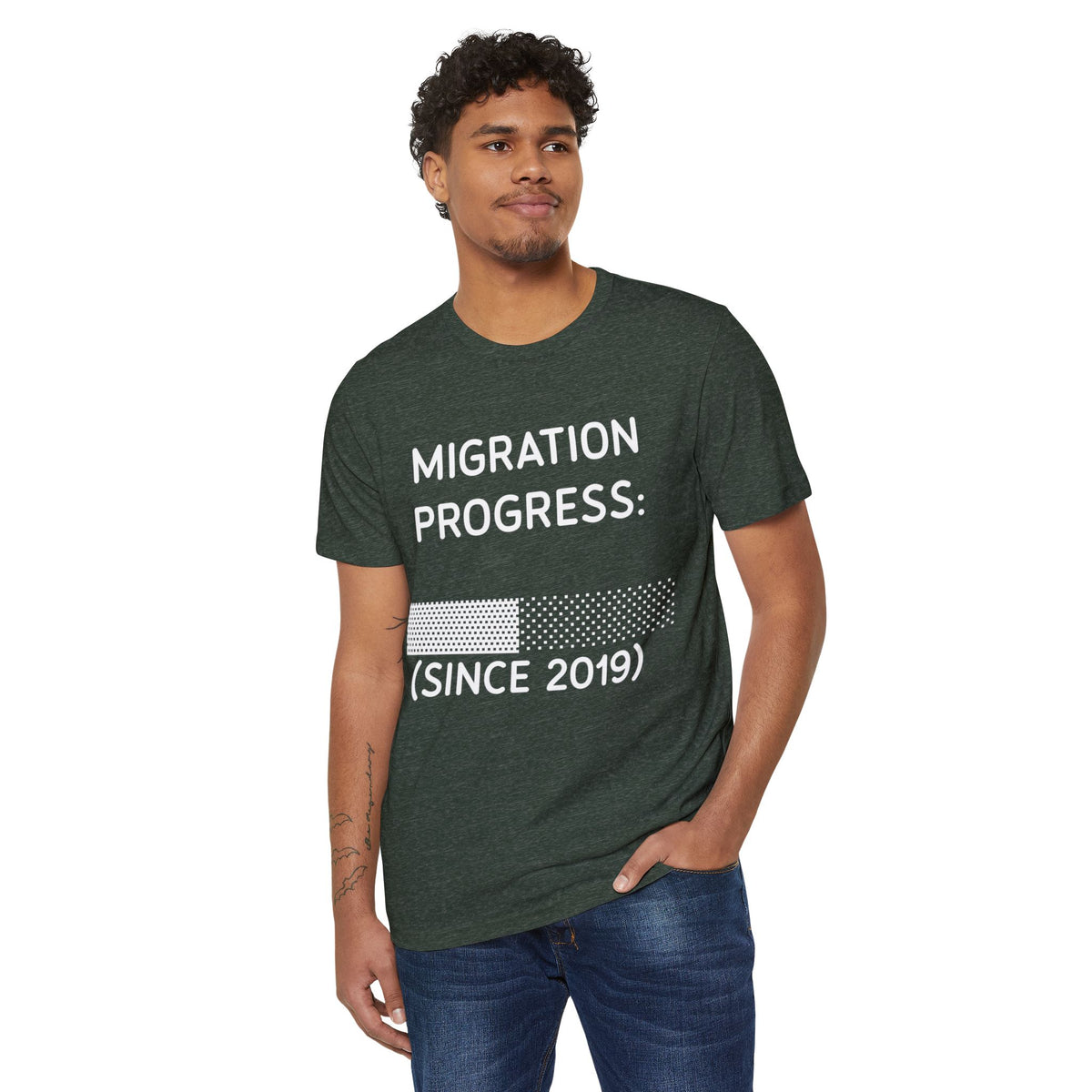 Migration Progress Since 2019 Recycled Organic Tee