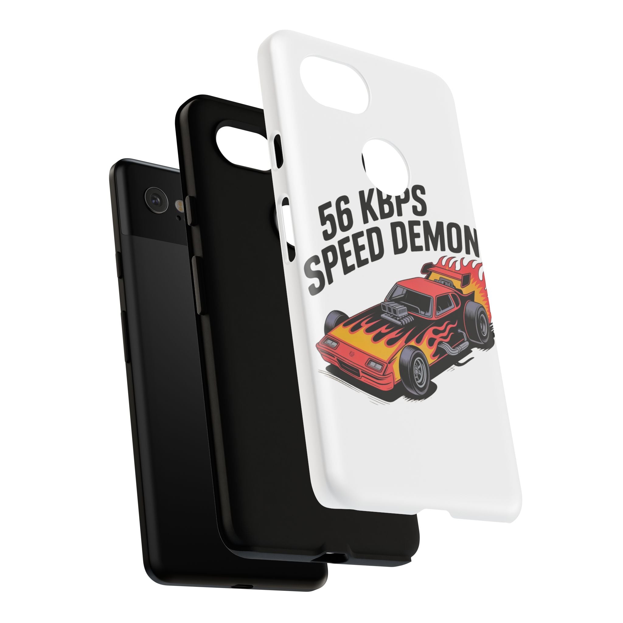 56 Kbps Speed Demon Black- Impact-Resistant Phone Case