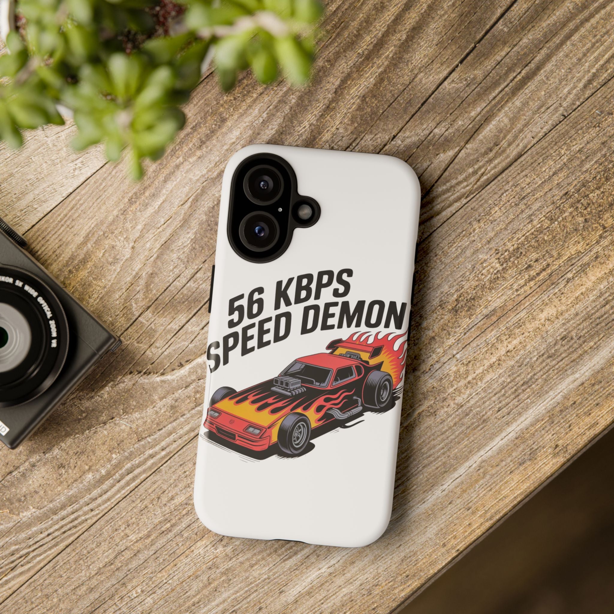 56 Kbps Speed Demon Black- Impact-Resistant Phone Case