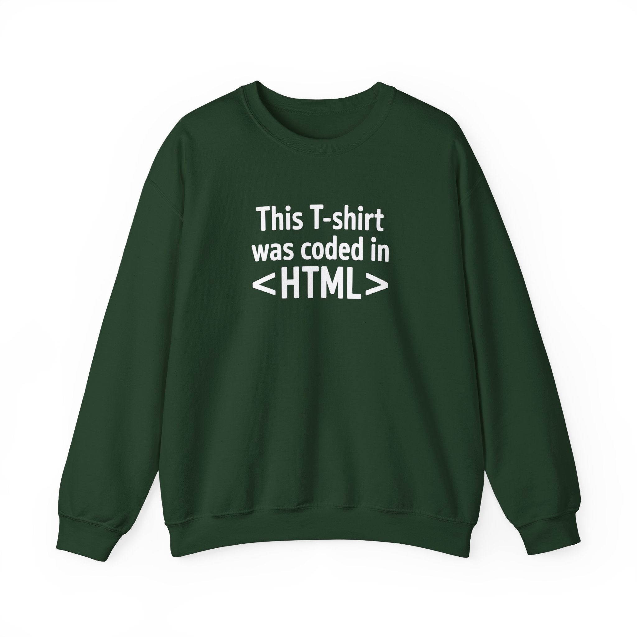 This t-shirt was coded in HTML White - Sweatshirt