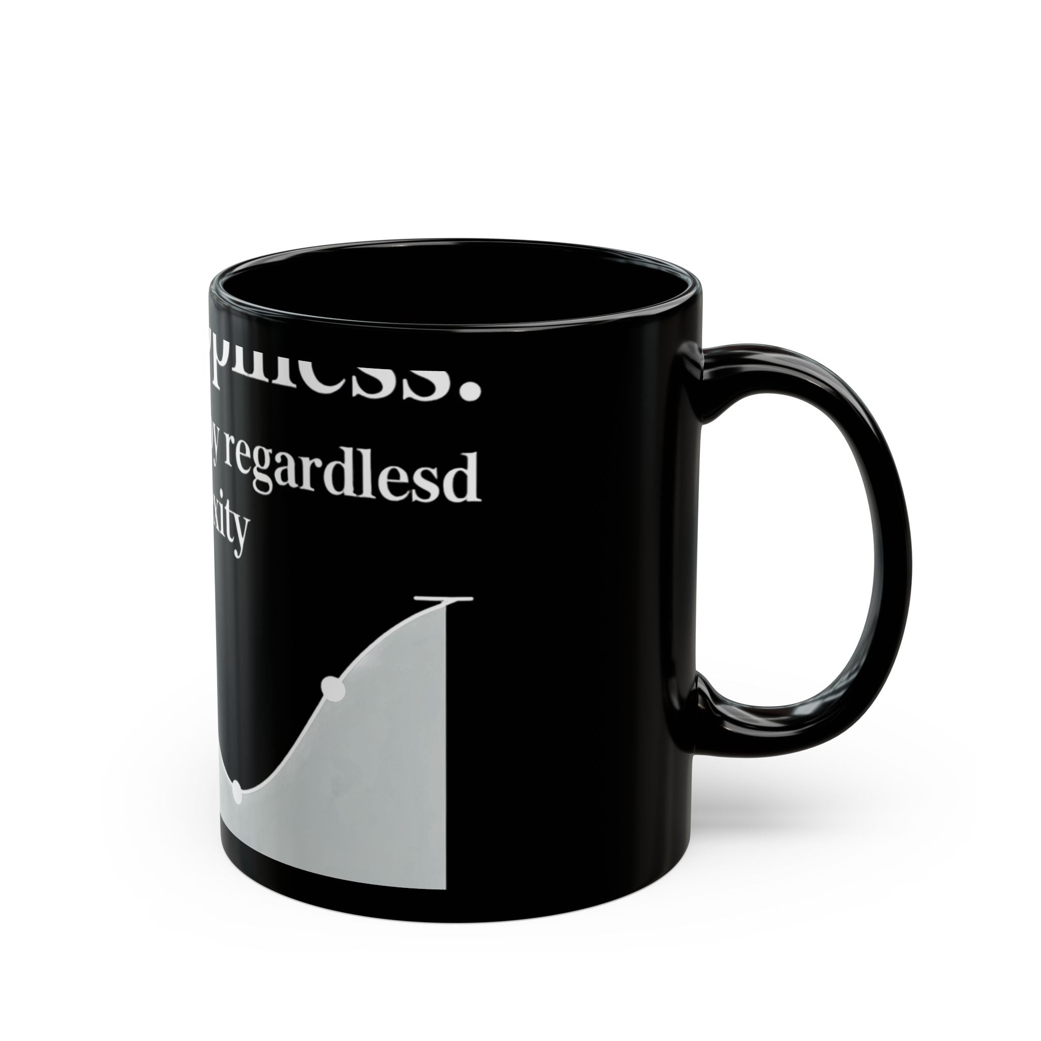 O1 Happiness white - Black Mug