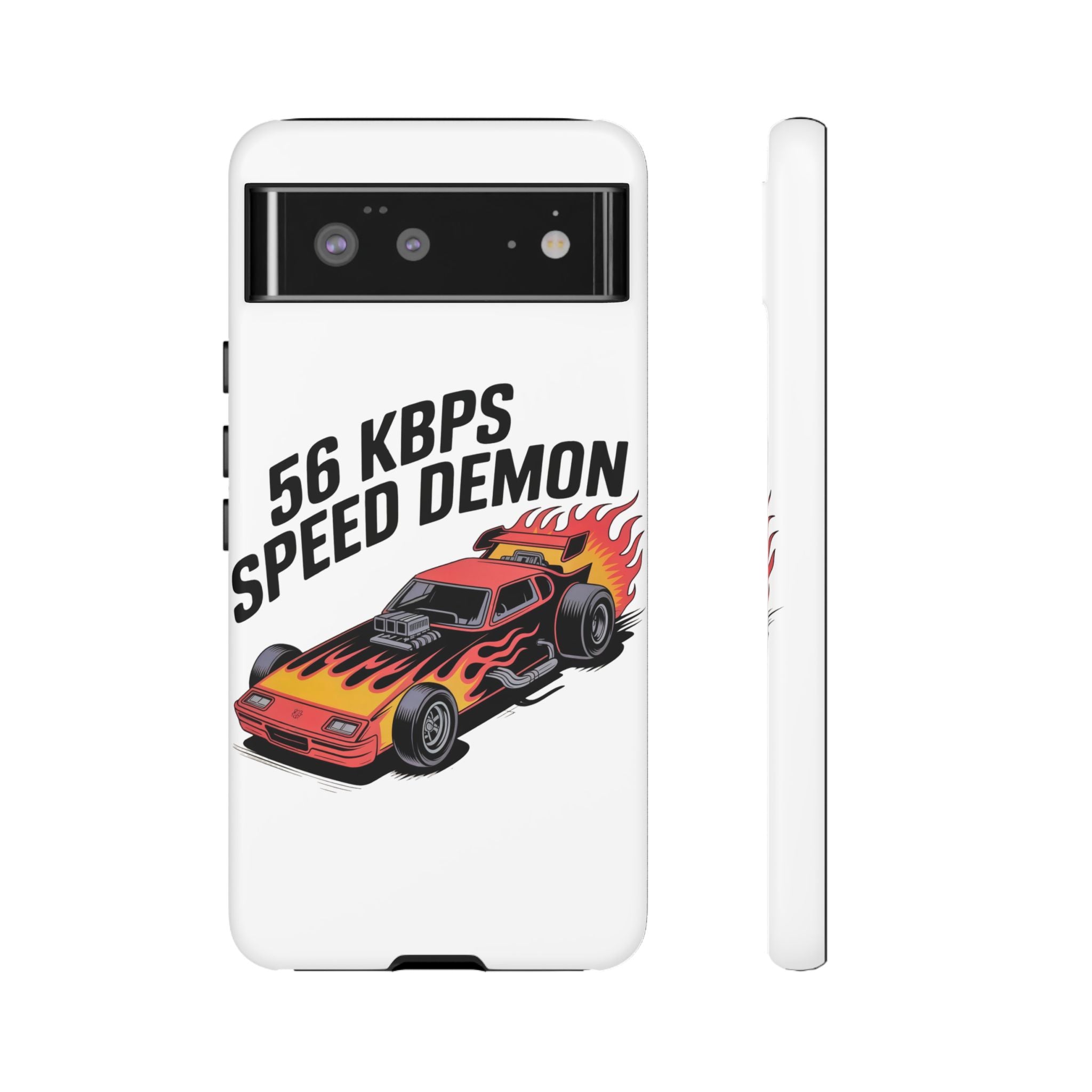 56 Kbps Speed Demon Black- Impact-Resistant Phone Case