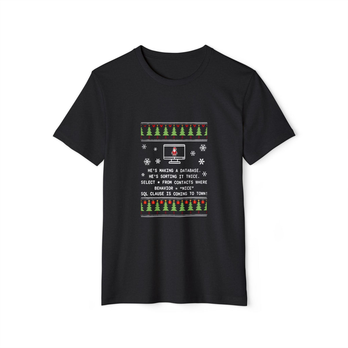 SQL Santa Clause Recycled Organic Tee