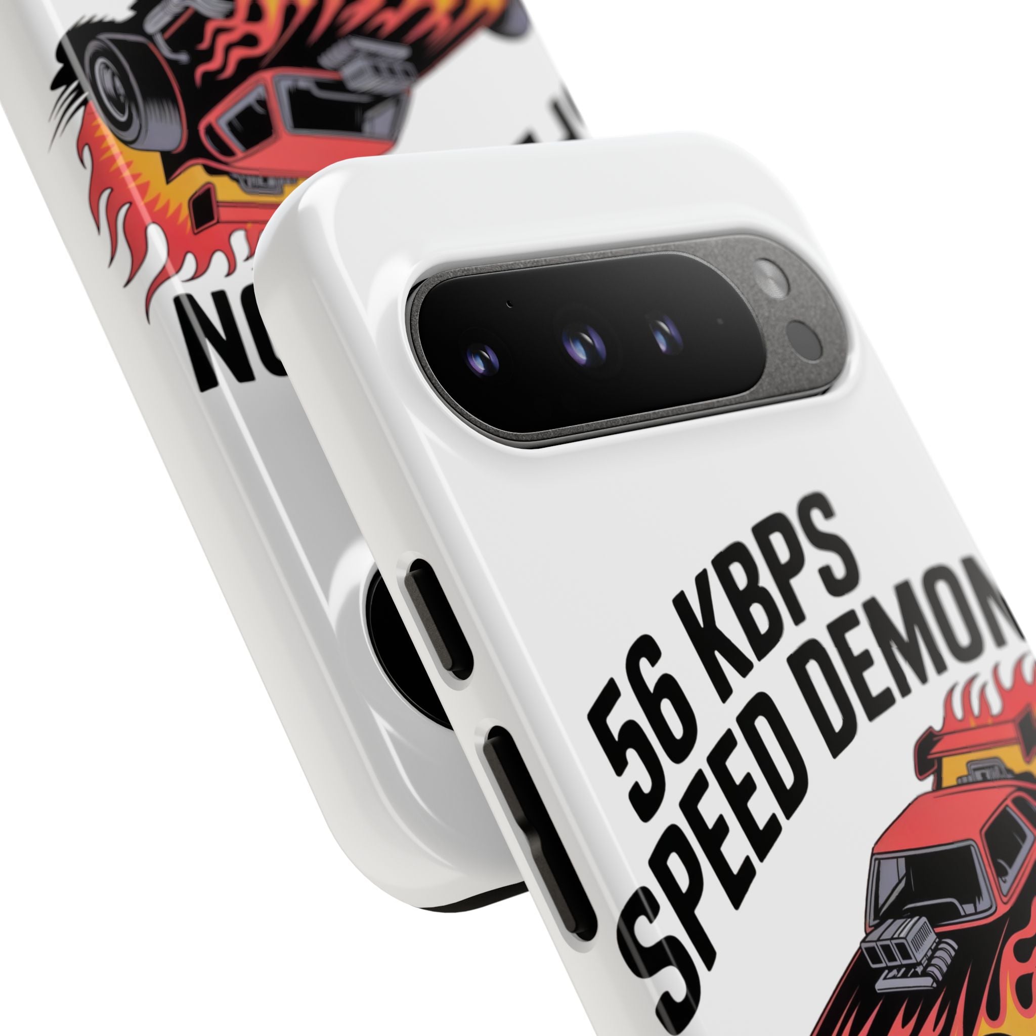 56 Kbps Speed Demon Black- Impact-Resistant Phone Case