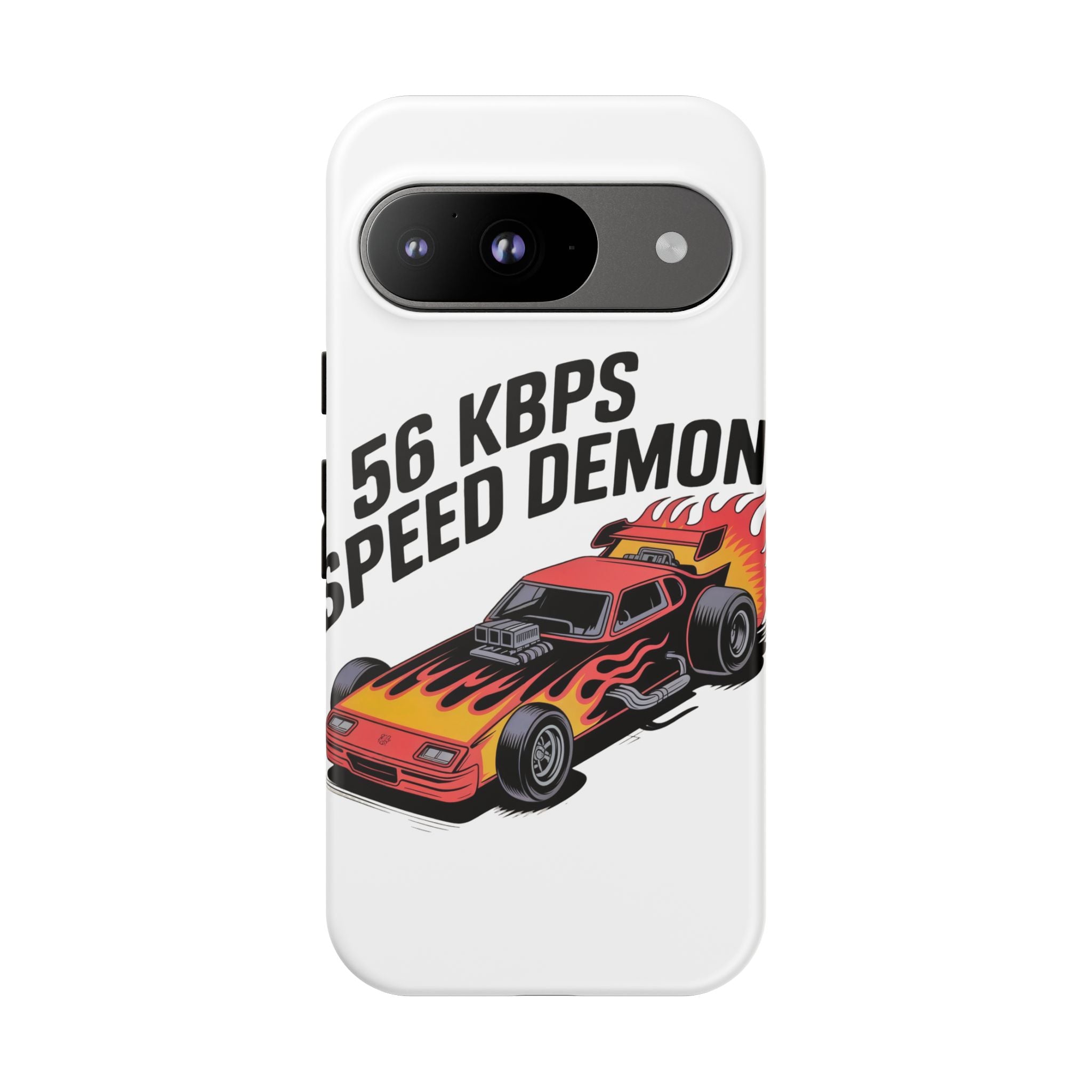 56 Kbps Speed Demon Black- Impact-Resistant Phone Case