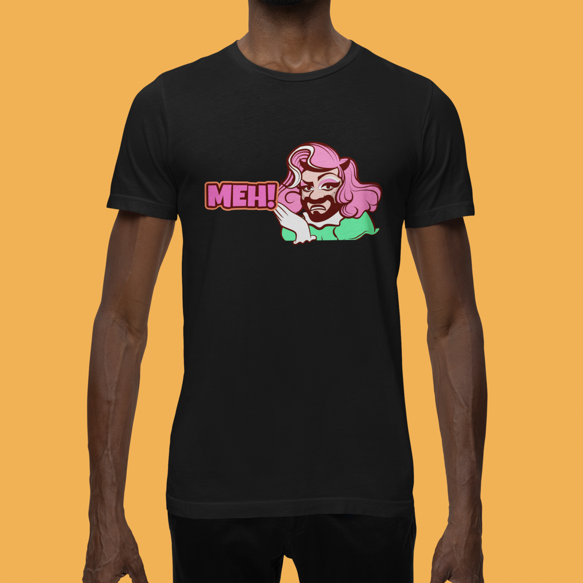 Gay MEH Organic T-Shirt | Funny Pride Sarcastic Tee | Geekpsters