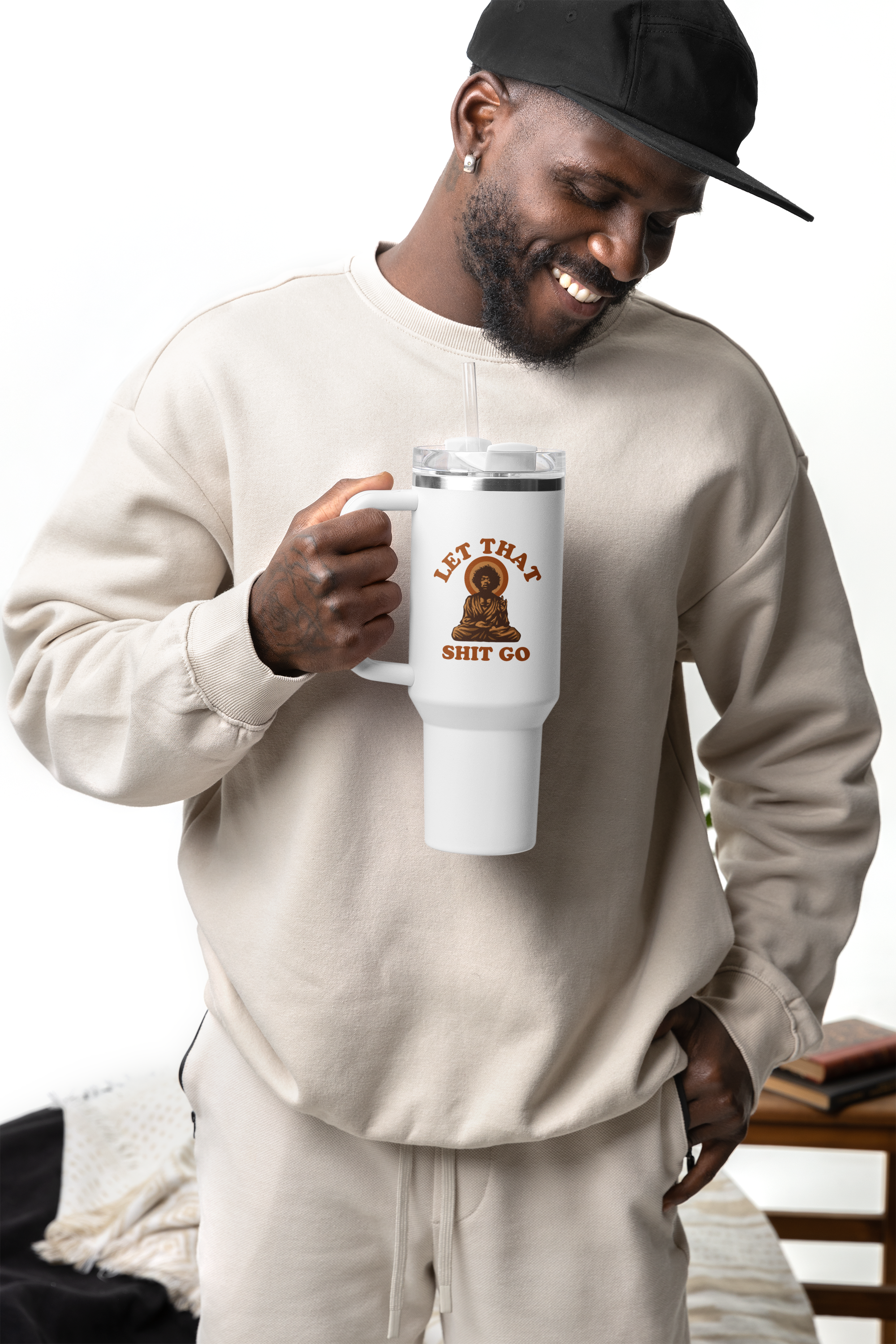 Let That Shit Go - insulated travel mug 40oz