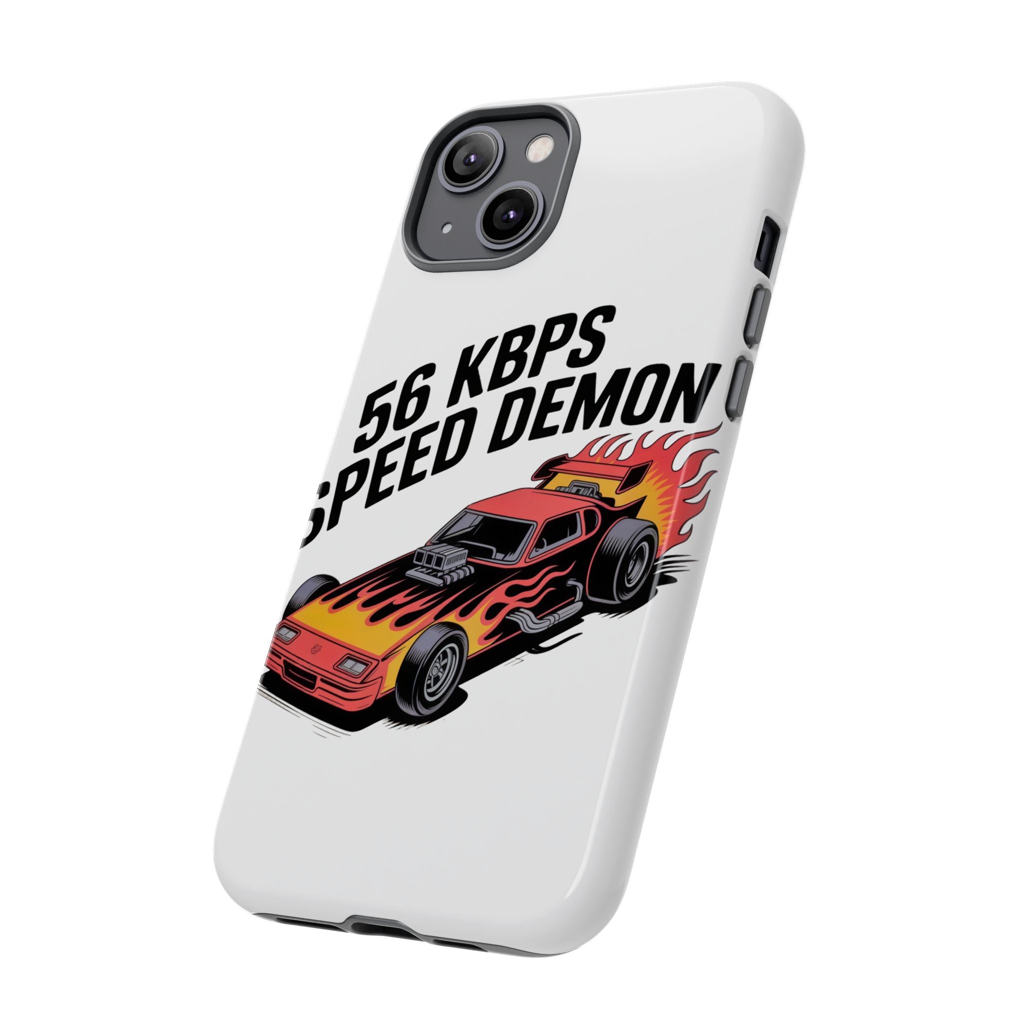 56 Kbps Speed Demon Black- Impact-Resistant Phone Case