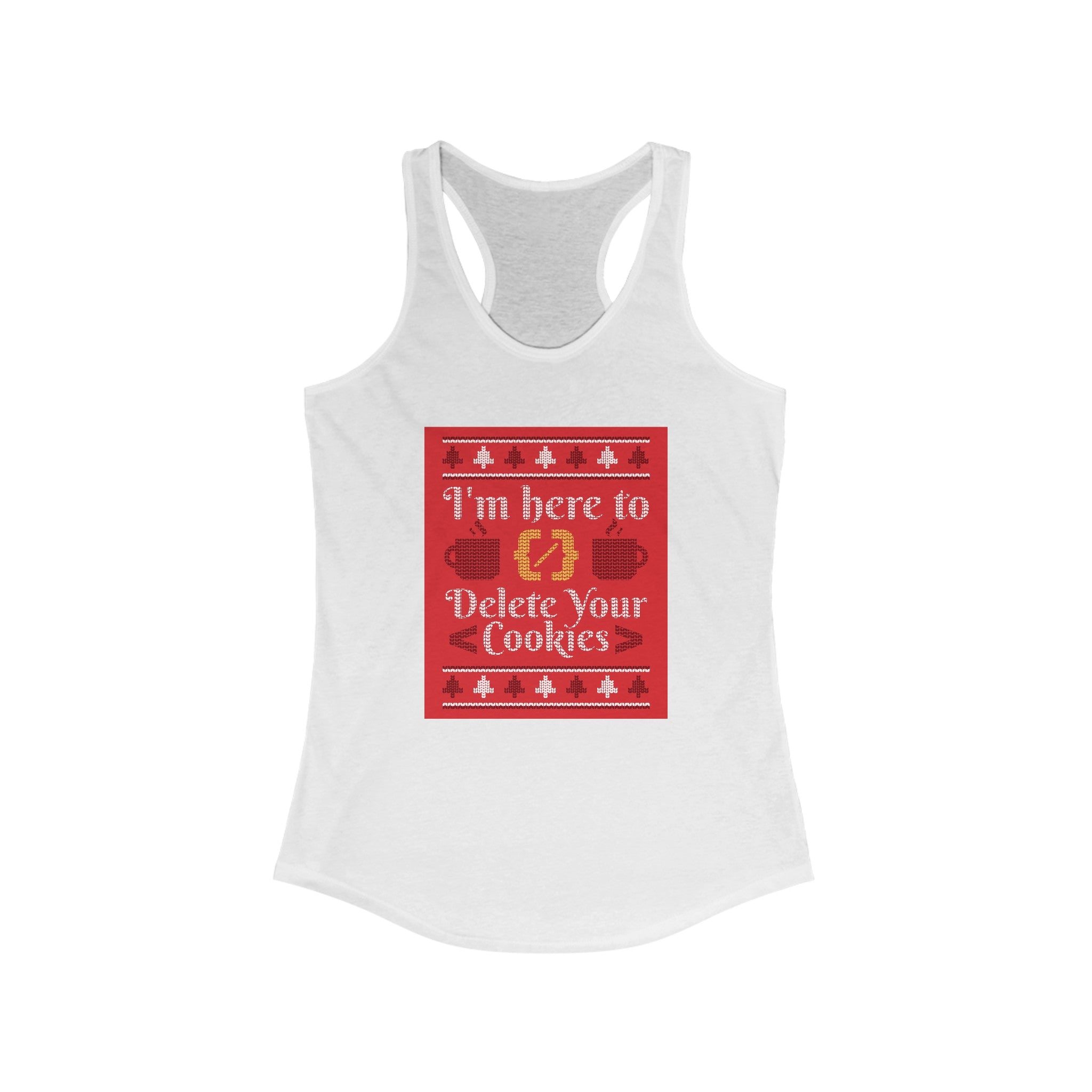 Delete Cookies Ugly Sweater - Women's Racerback Tank