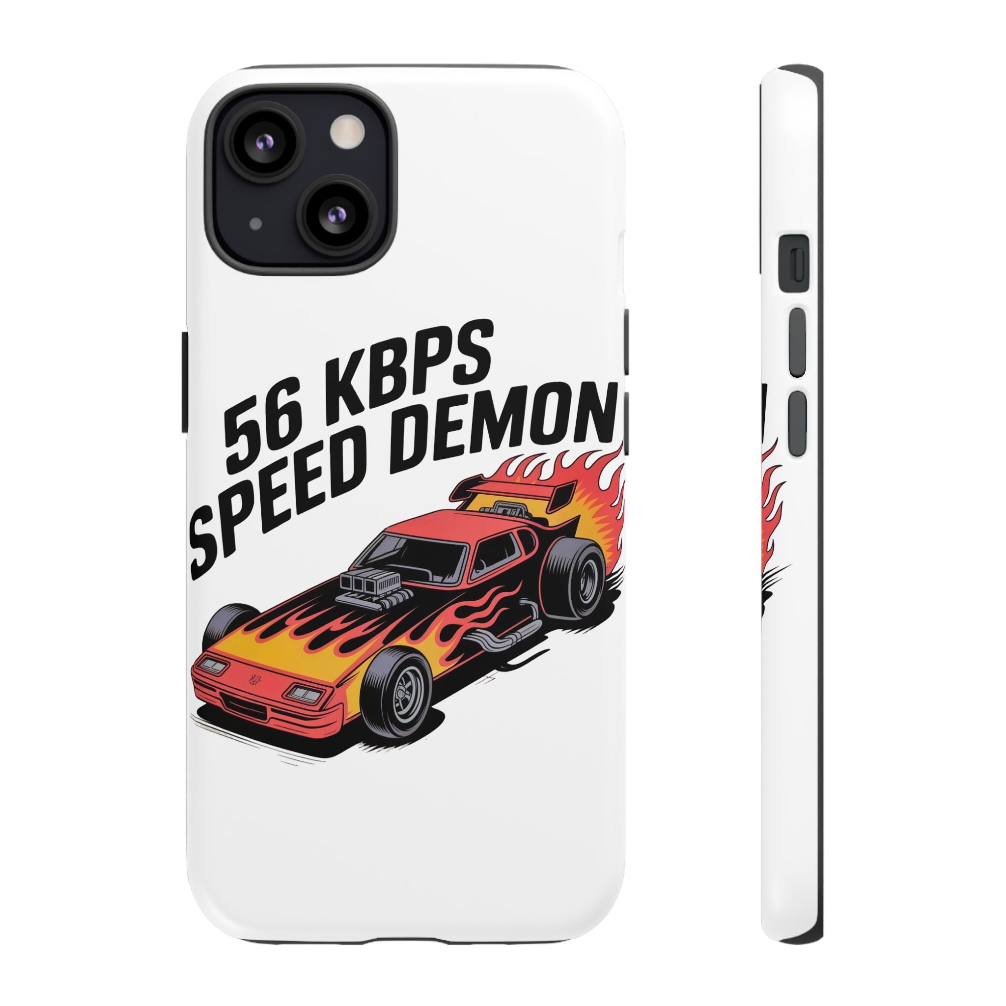56 Kbps Speed Demon Black- Impact-Resistant Phone Case