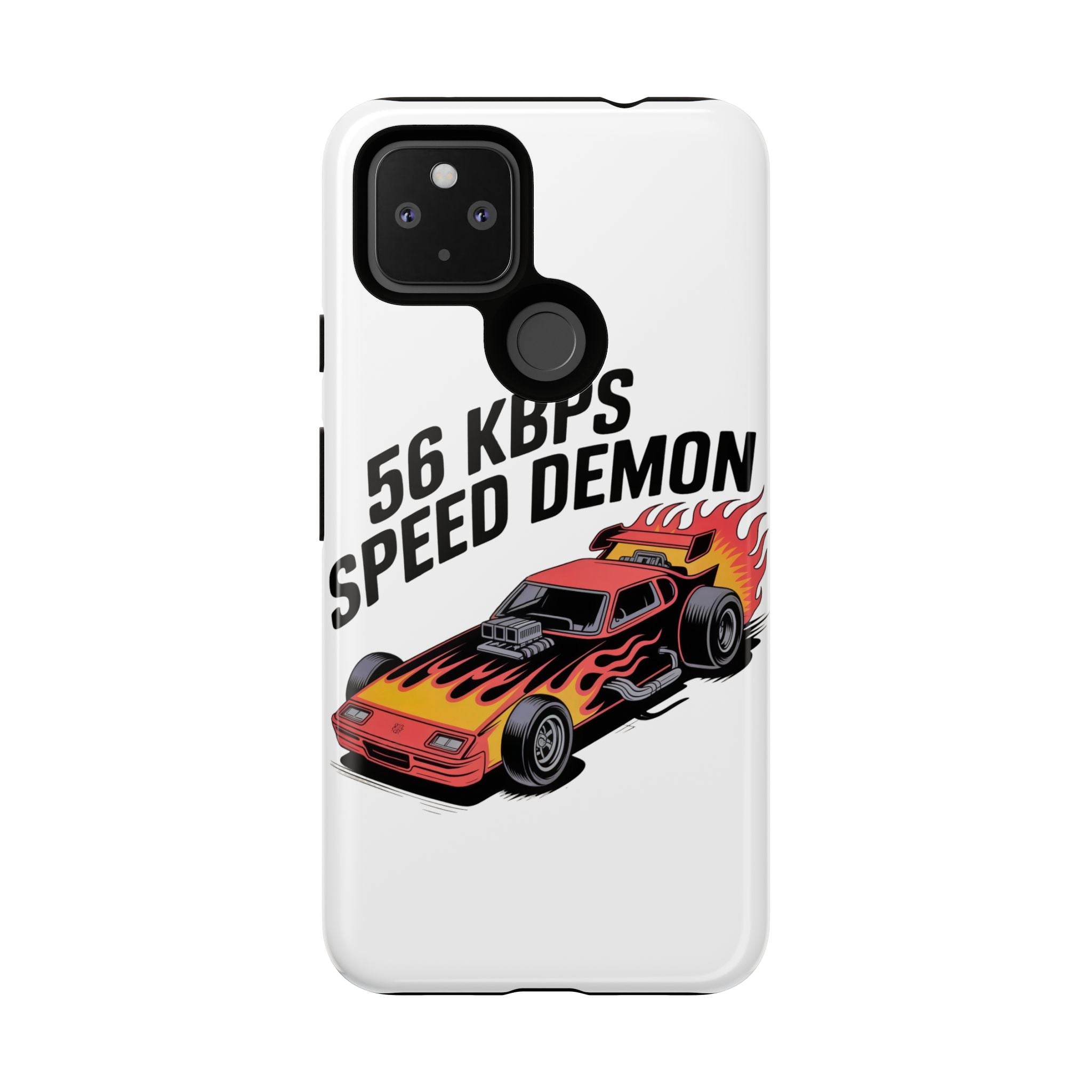 56 Kbps Speed Demon Black- Impact-Resistant Phone Case