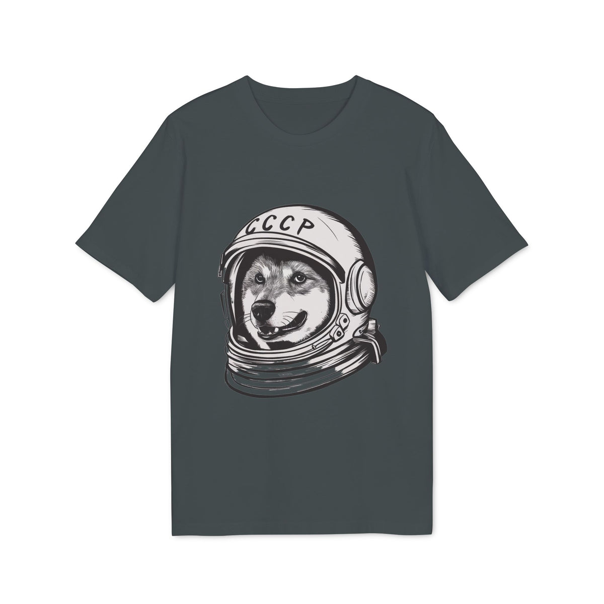Retro Space Dog Cosmonaut Organic Tee