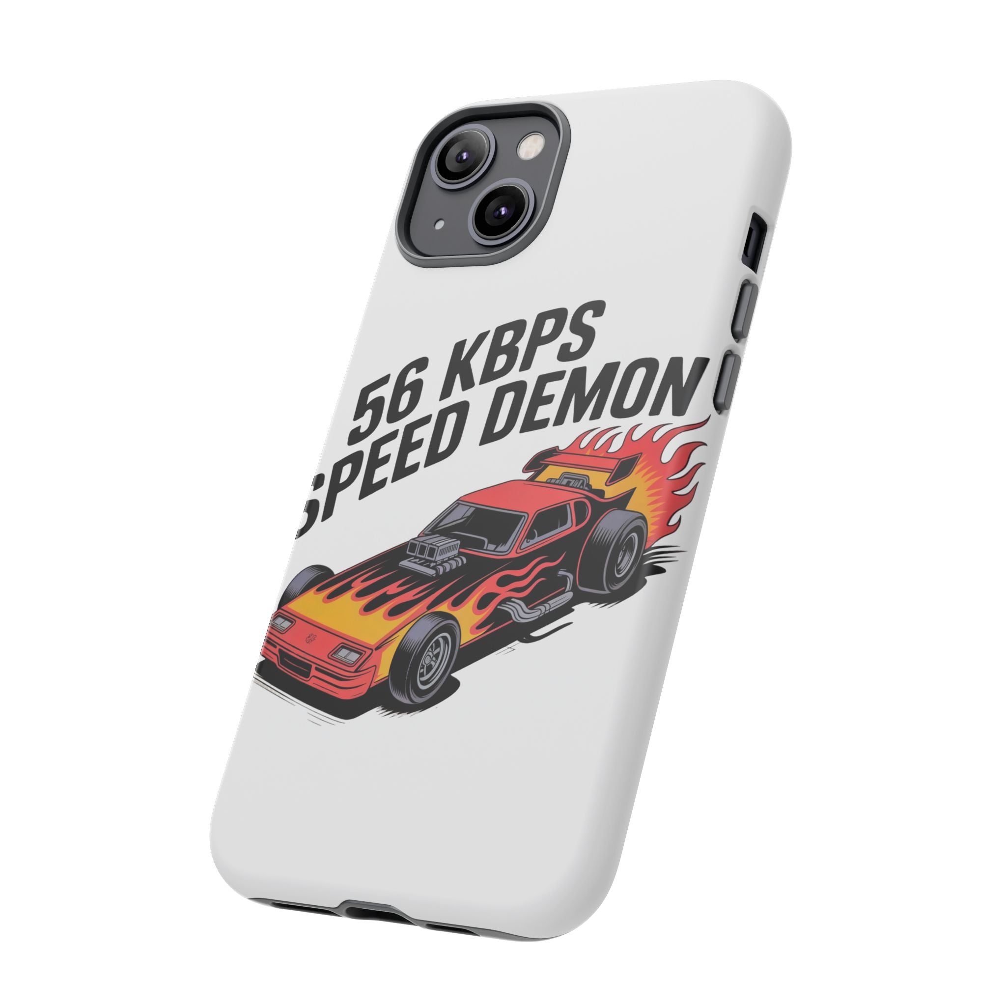 56 Kbps Speed Demon Black- Impact-Resistant Phone Case