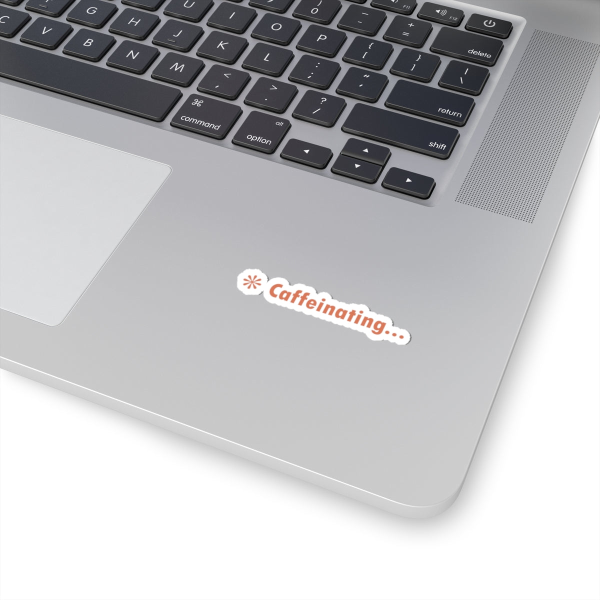 Caffeinating Kiss-Cut Stickers - Claude Code, Coffee Lover Sticker, Laptop Decal, Unique Gift, Vinyl Sticker, Water Bottle Decoration