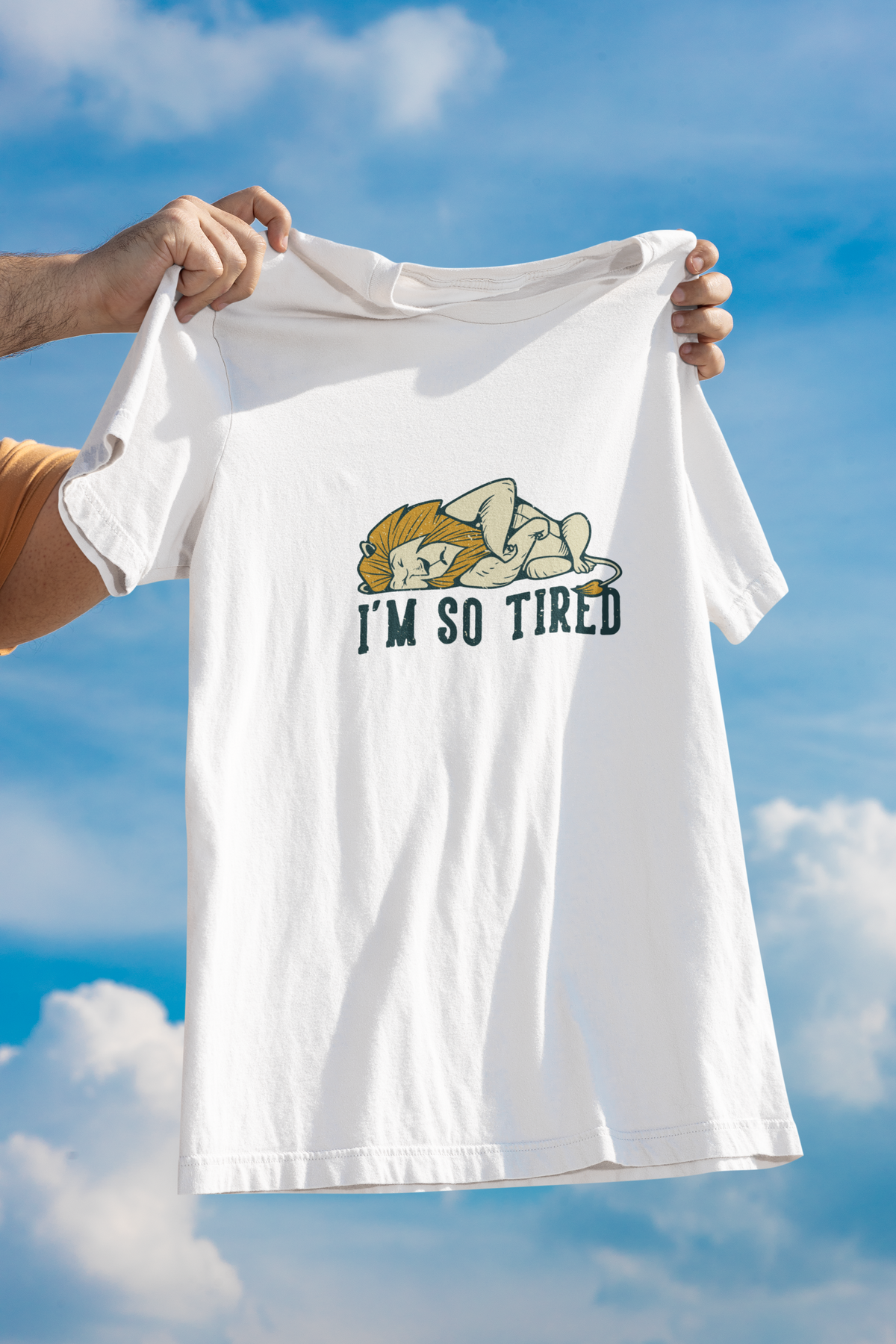 Sleeping Lion T-Shirt | Animal Art Tee | Geekpsters