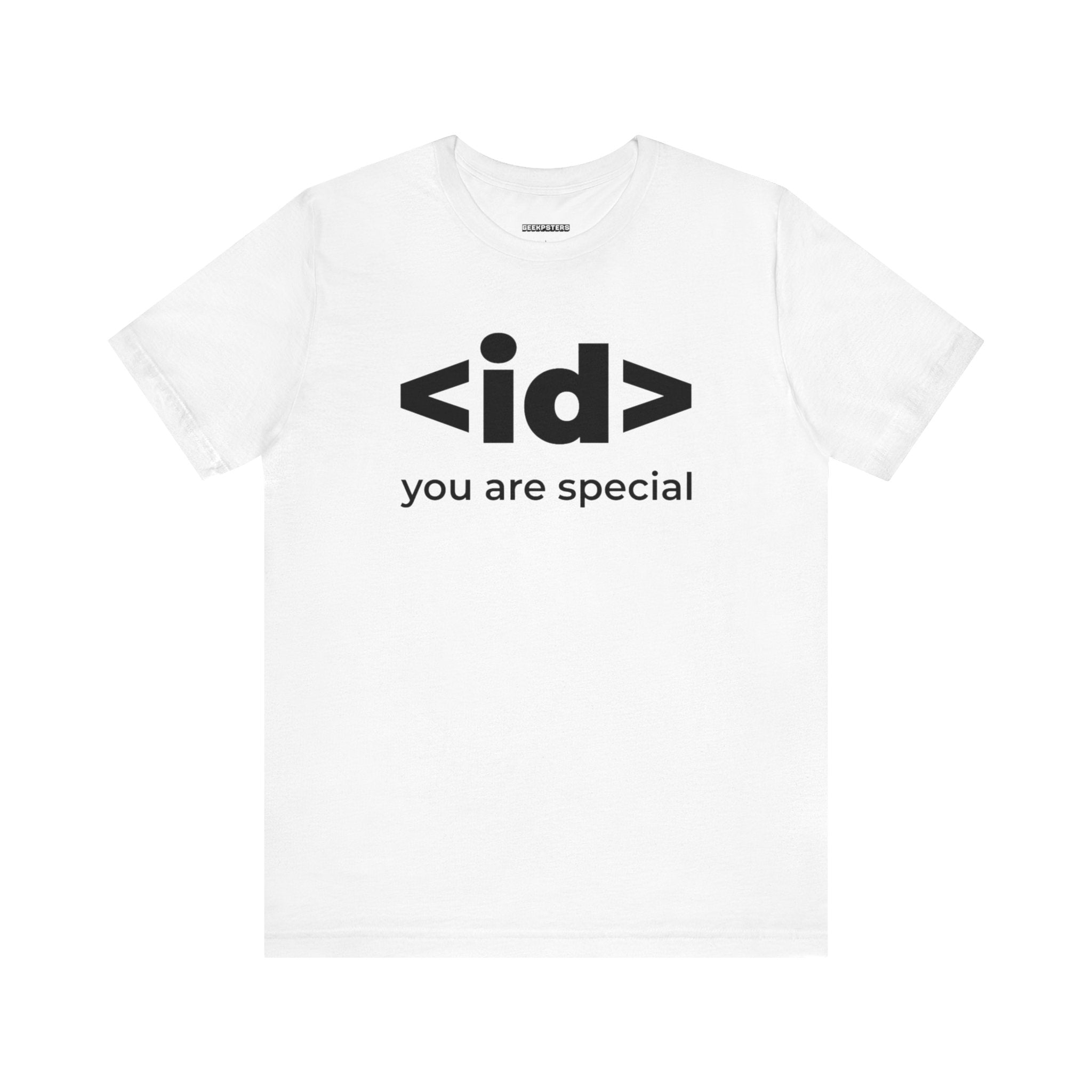 White t-shirt with black text: "I Was Born Genius You Are Special T-Shirt," capturing the essence of brilliance in bold simplicity.