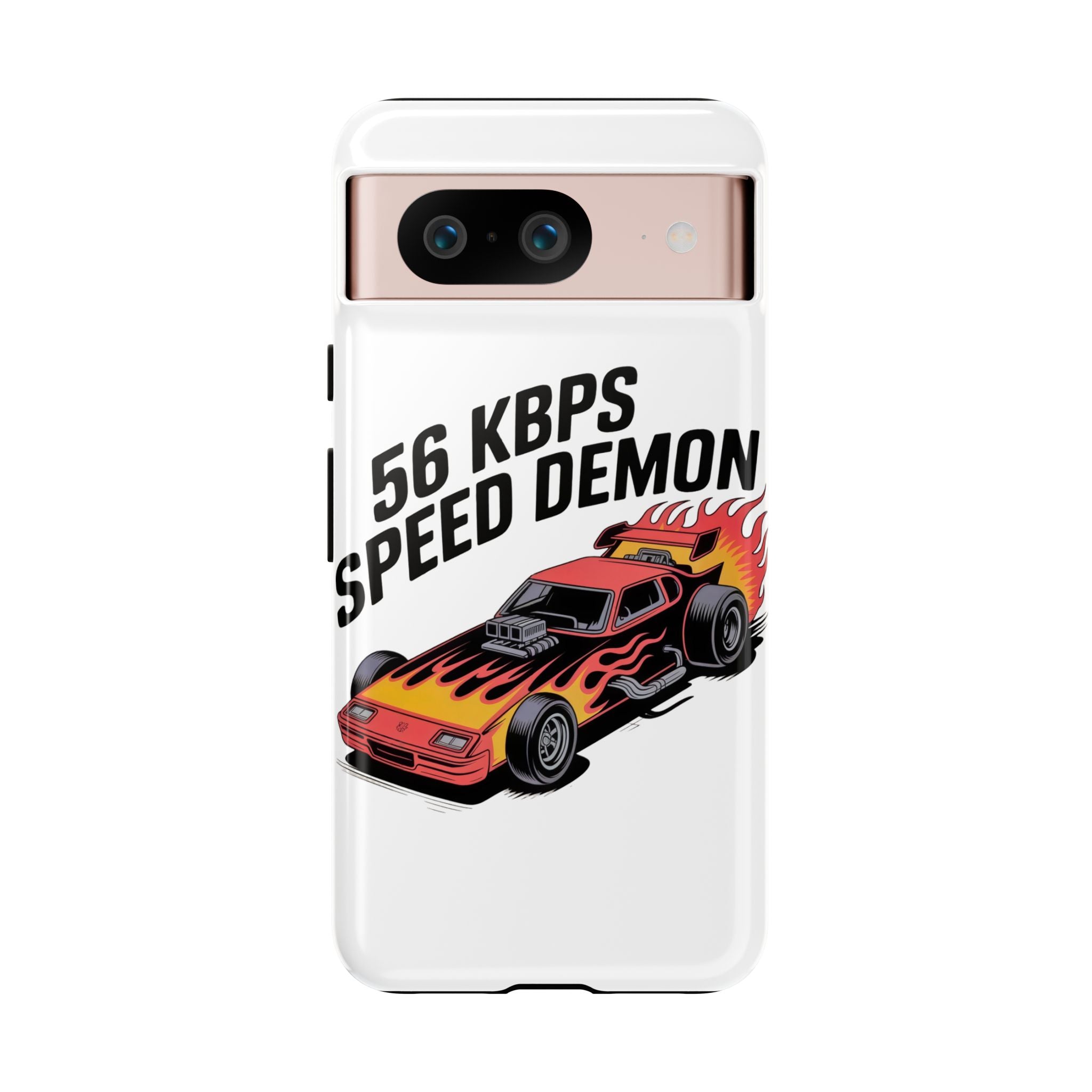 56 Kbps Speed Demon Black- Impact-Resistant Phone Case