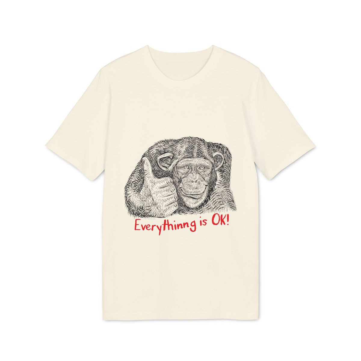 Everything Is OK Monkey Organic Tee