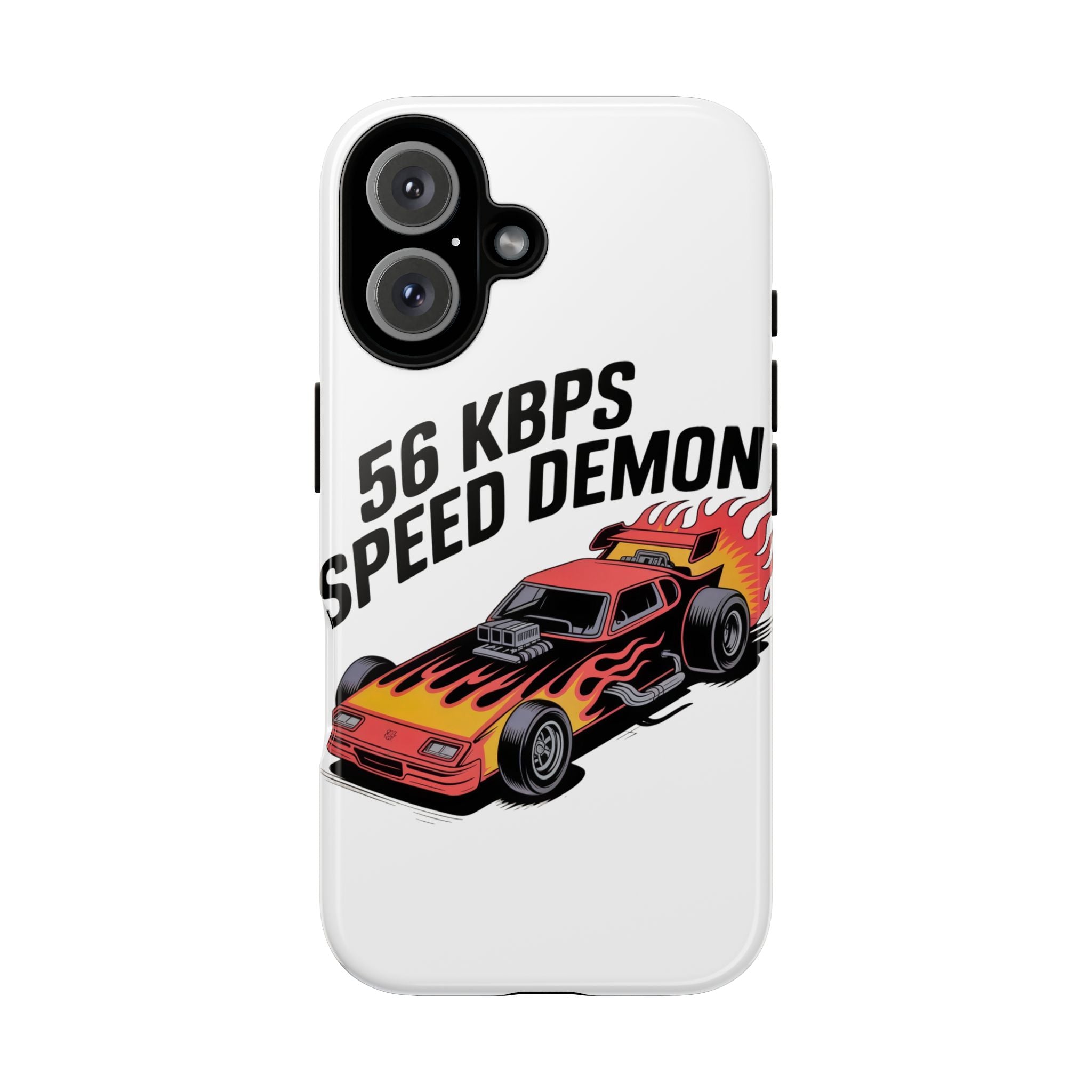 56 Kbps Speed Demon Black- Impact-Resistant Phone Case