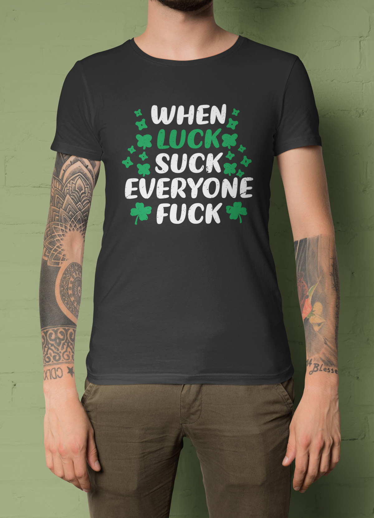 When Love Sucks T design tee folded flat