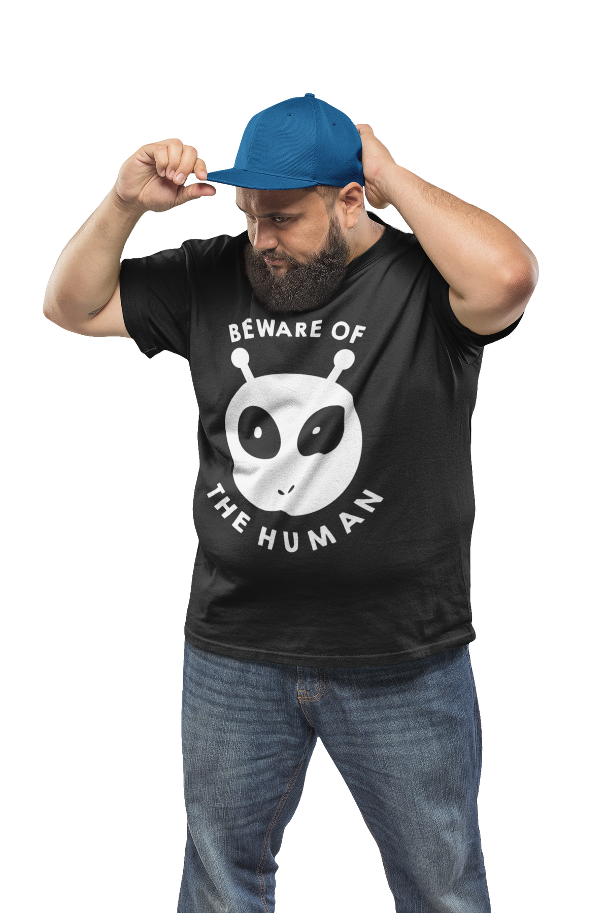 Beware of the Humans T tee styled outfit shot