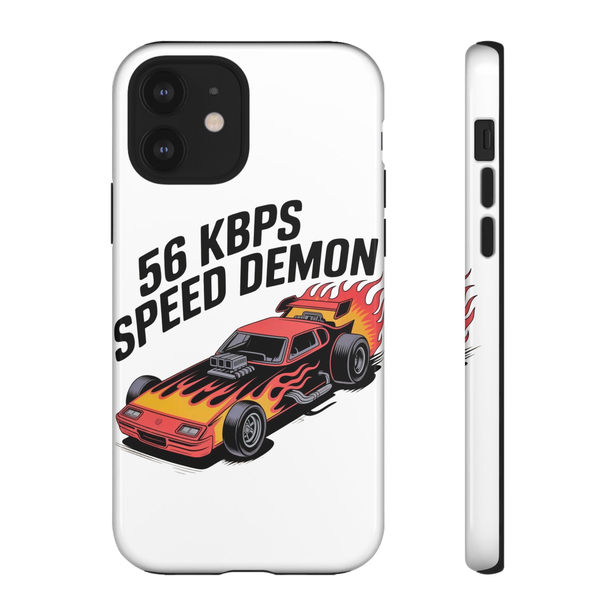 56 Kbps Speed Demon Black- Impact-Resistant Phone Case
