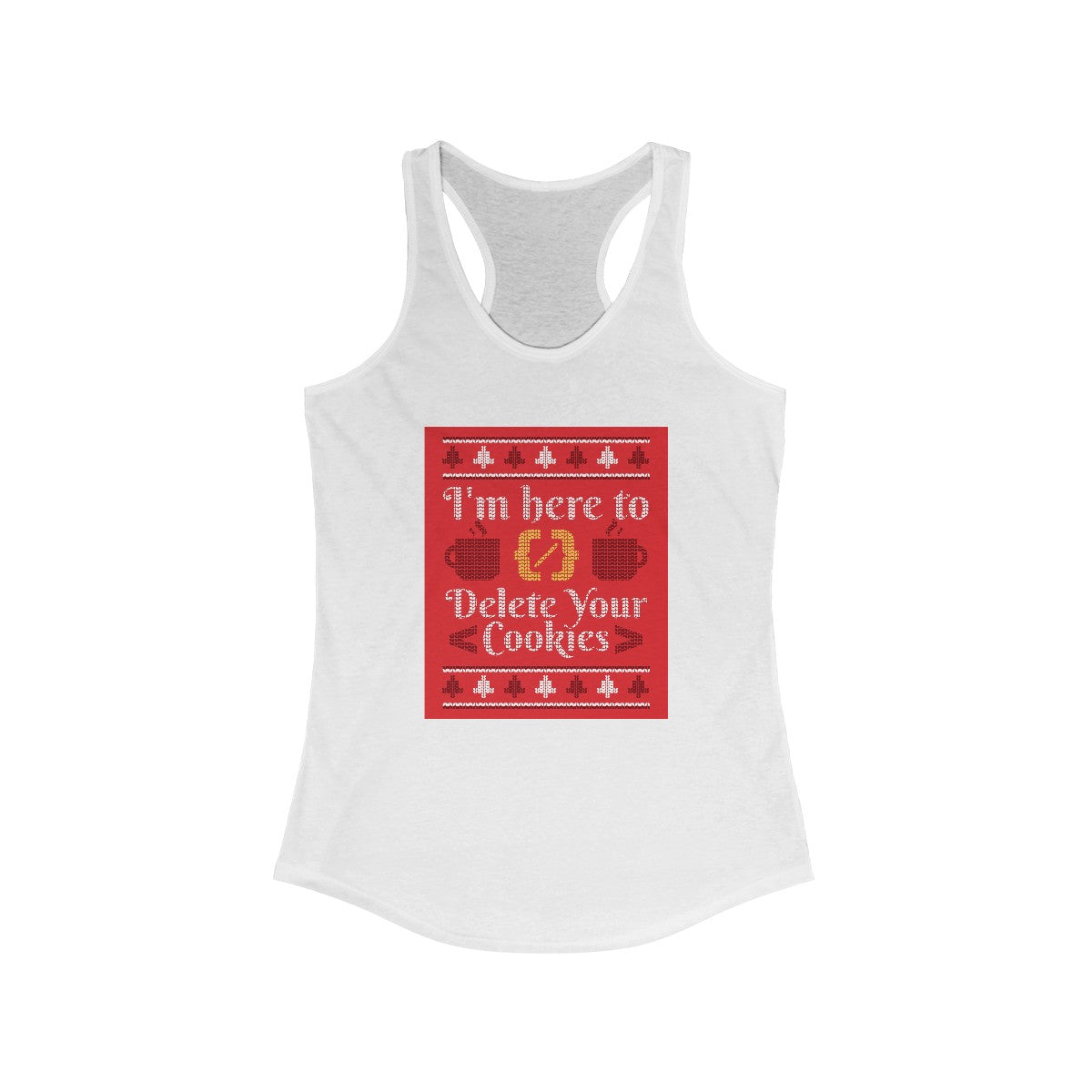 Delete Cookies Ugly Sweater - Women's Racerback Tank