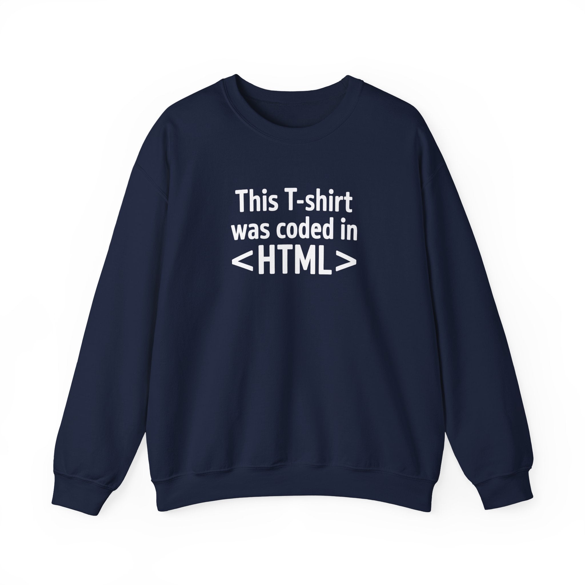 This t-shirt was coded in HTML White - Sweatshirt