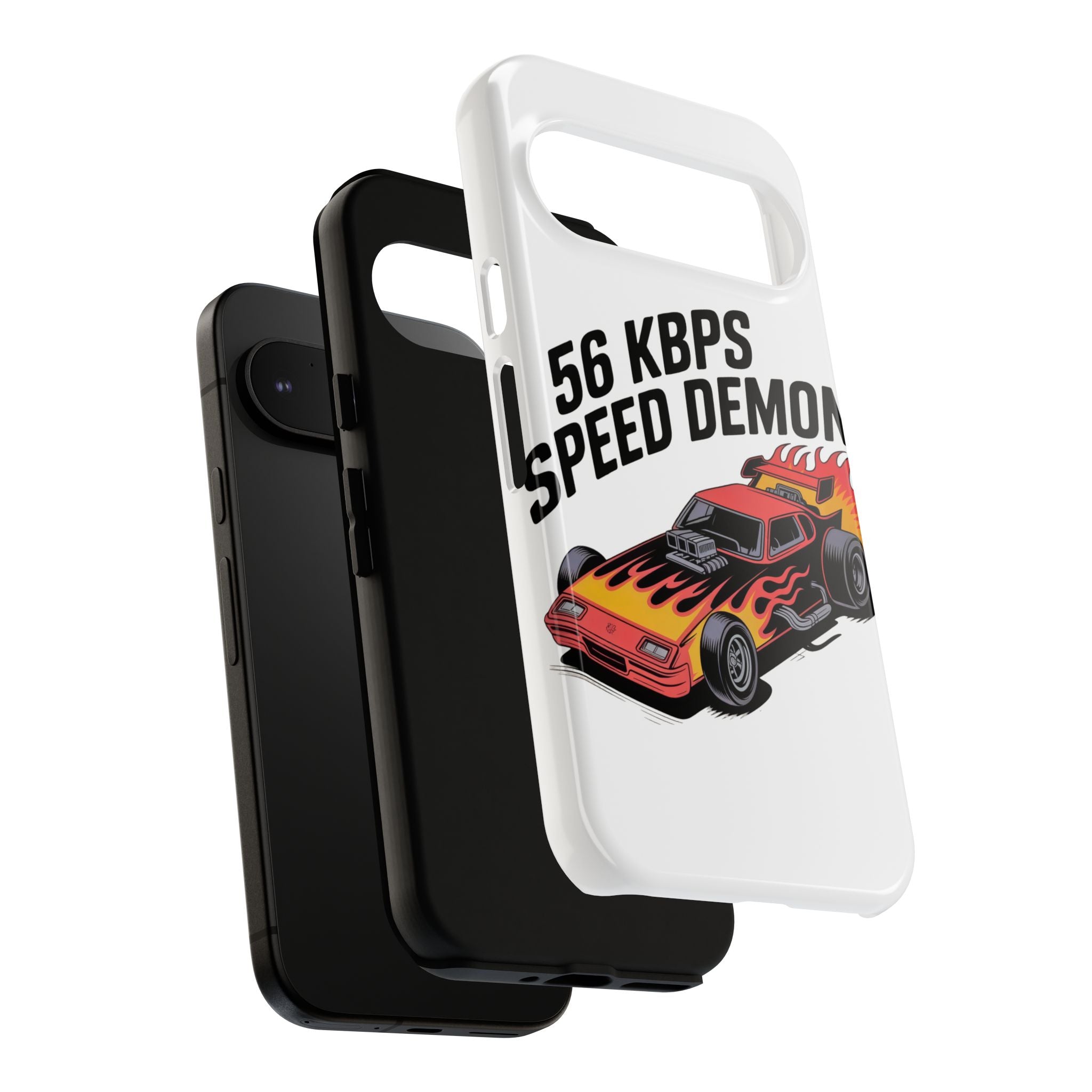 56 Kbps Speed Demon Black- Impact-Resistant Phone Case