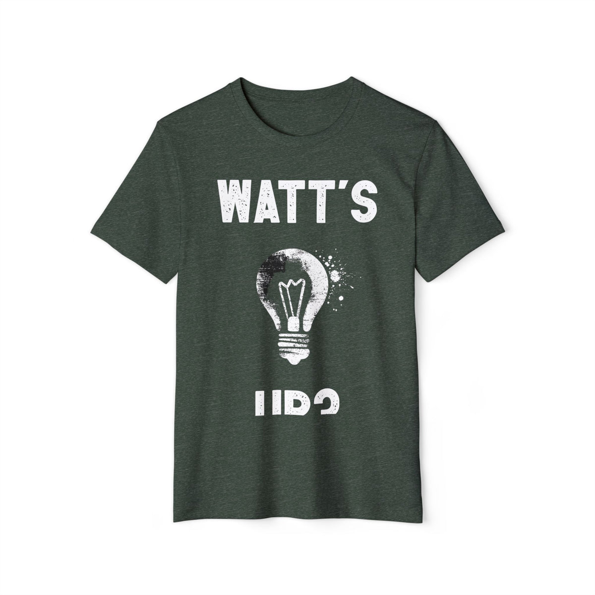 Watt's Up Light Bulb Recycled Organic Tee