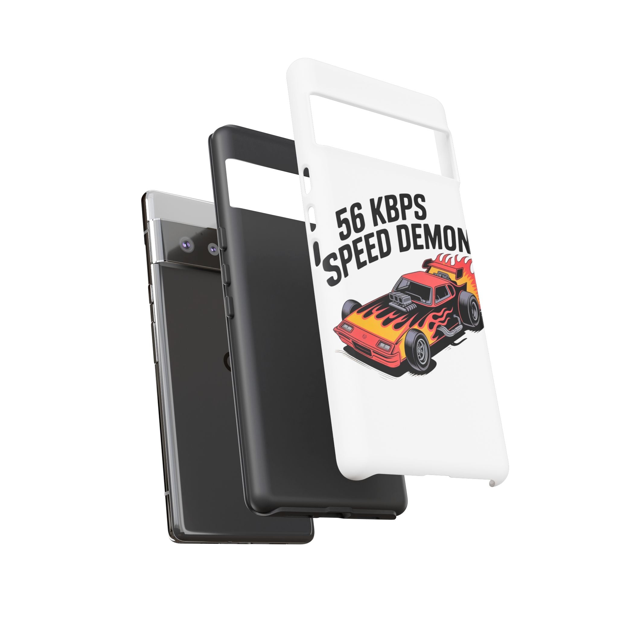 56 Kbps Speed Demon Black- Impact-Resistant Phone Case